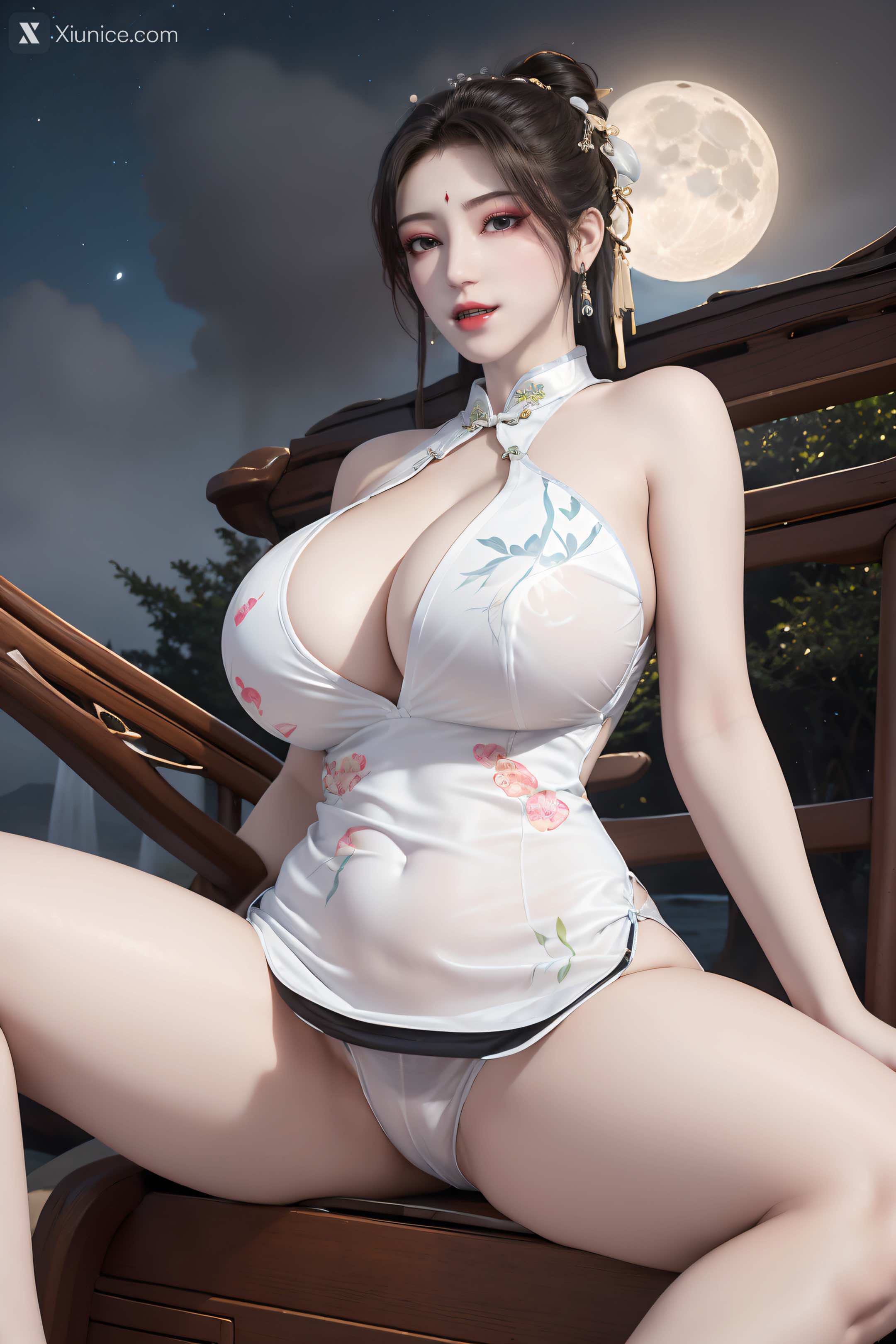 AI Girl Xiunice.com 阳神 苏沐 性感旗袍 33