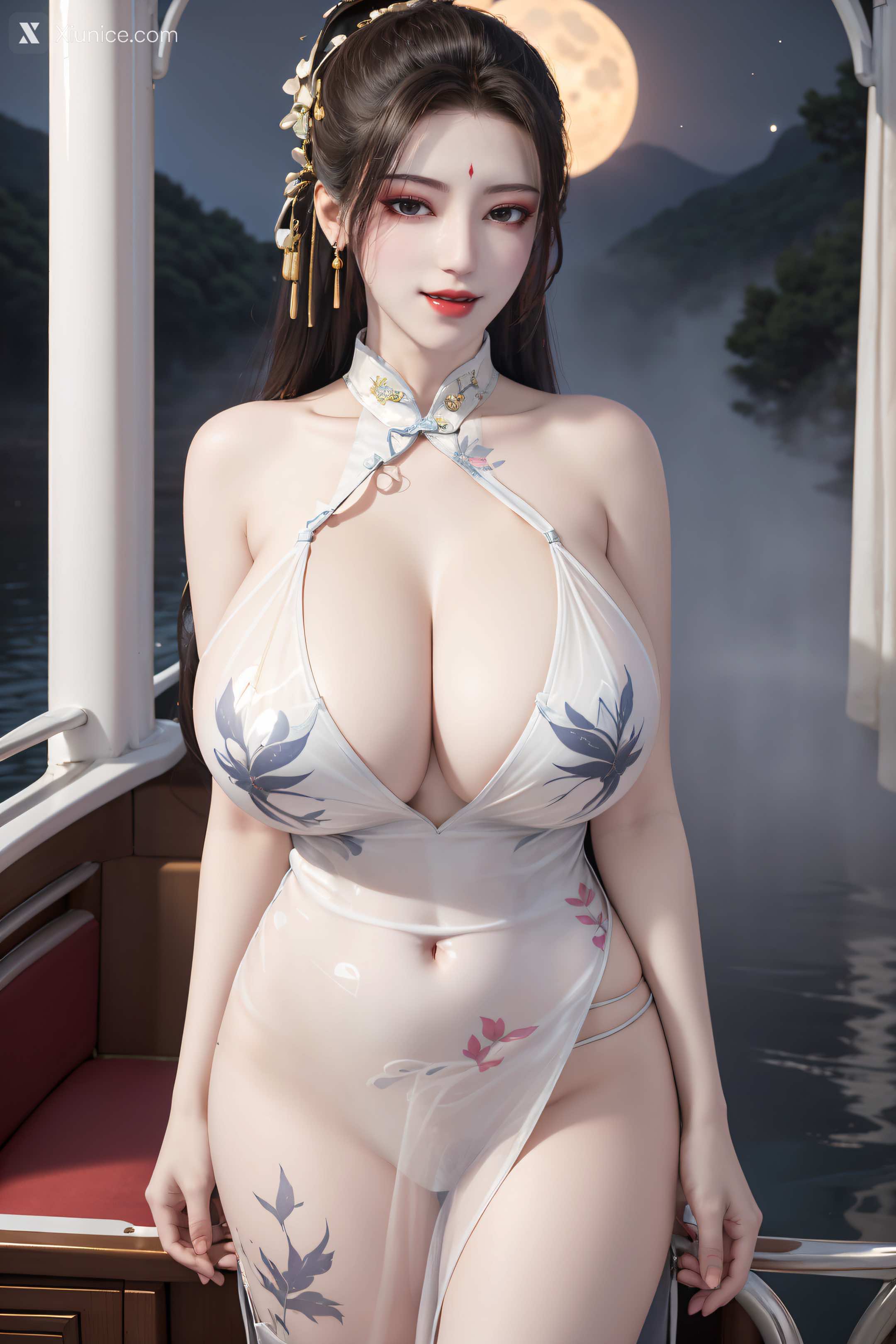 AI Girl Xiunice.com 阳神 苏沐 性感旗袍 4