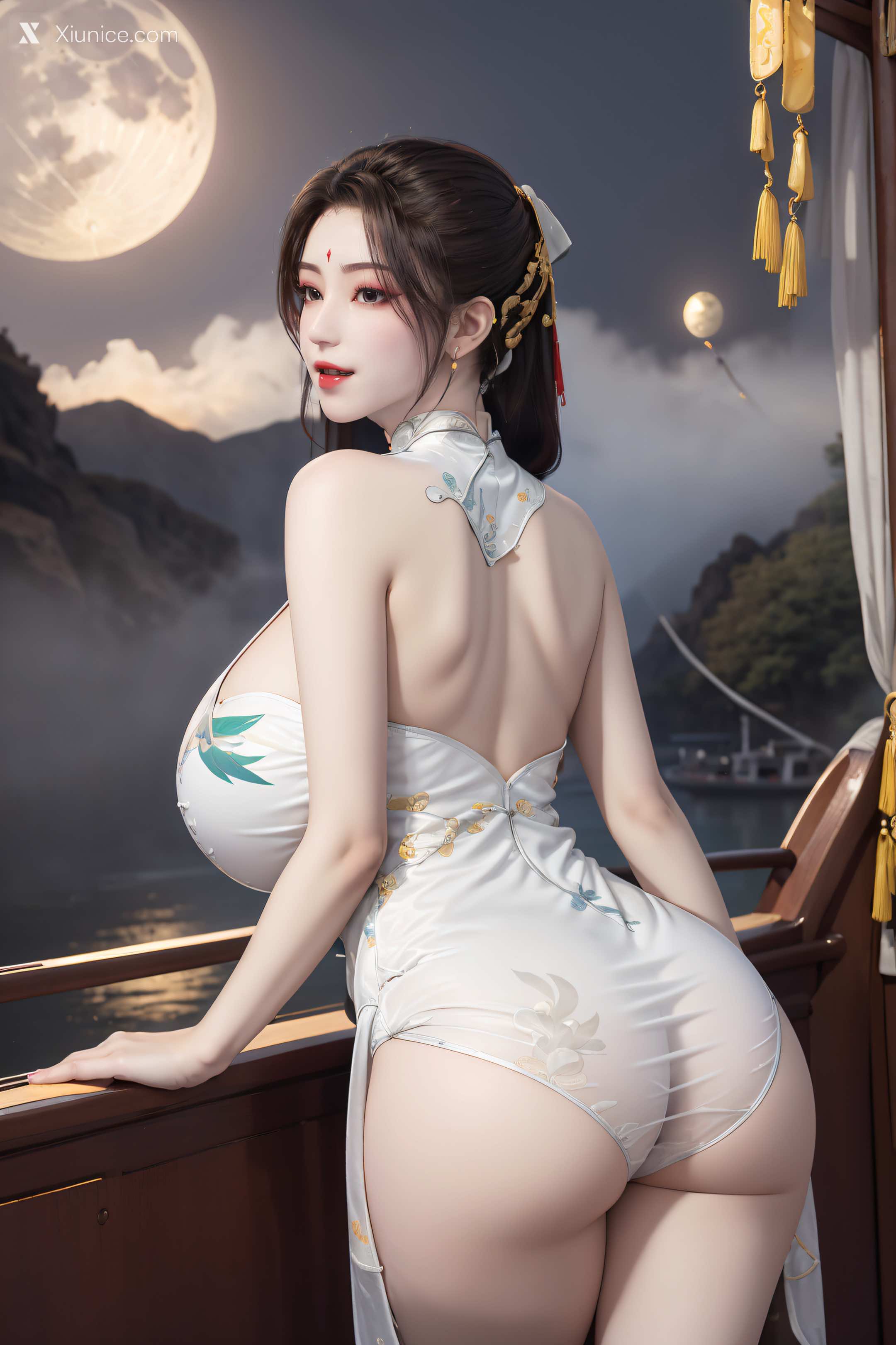 AI Girl Xiunice.com 阳神 苏沐 性感旗袍 43