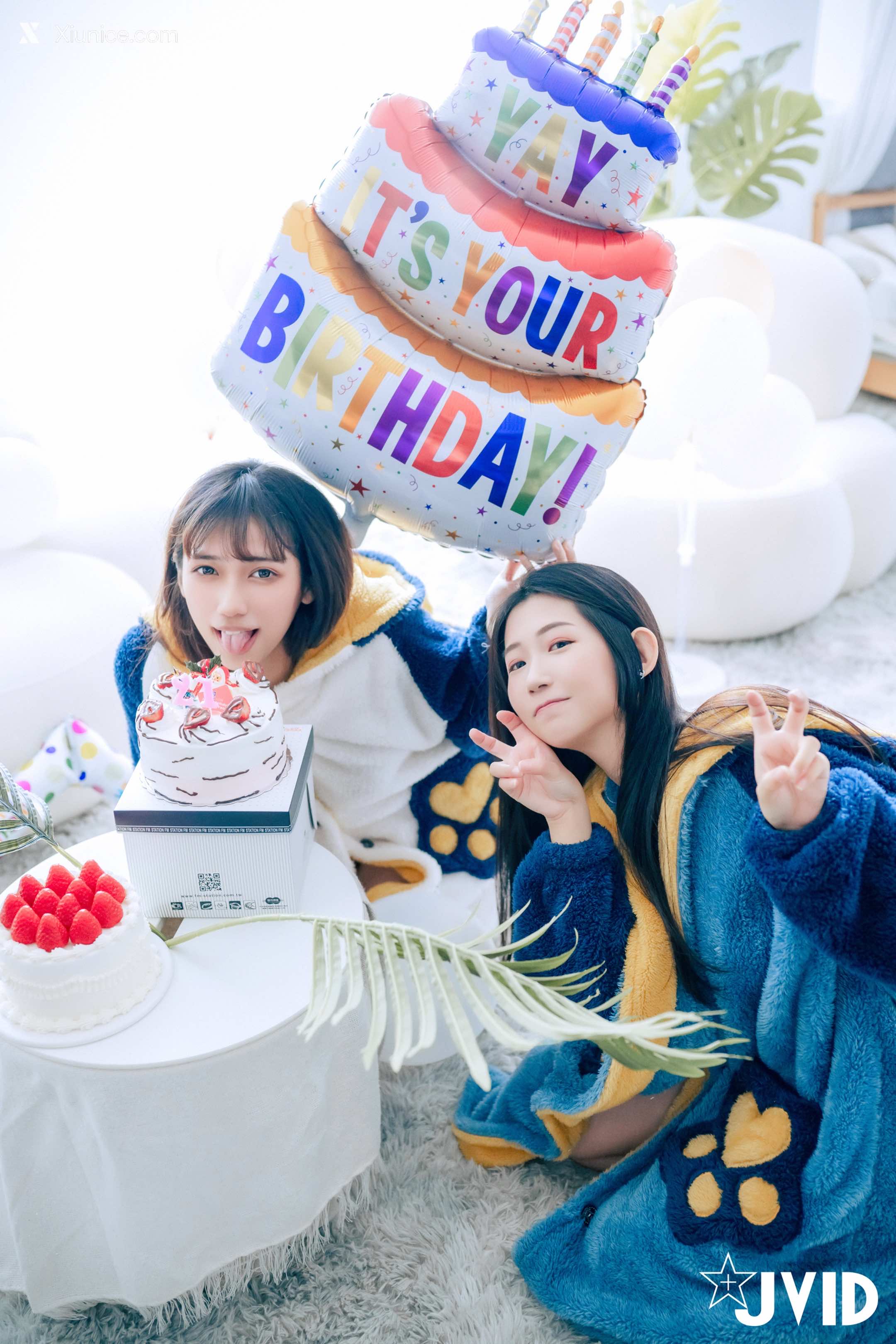 JVID 井野奈 & 肉包 X 色慾融合の閨蜜慶生派對 148