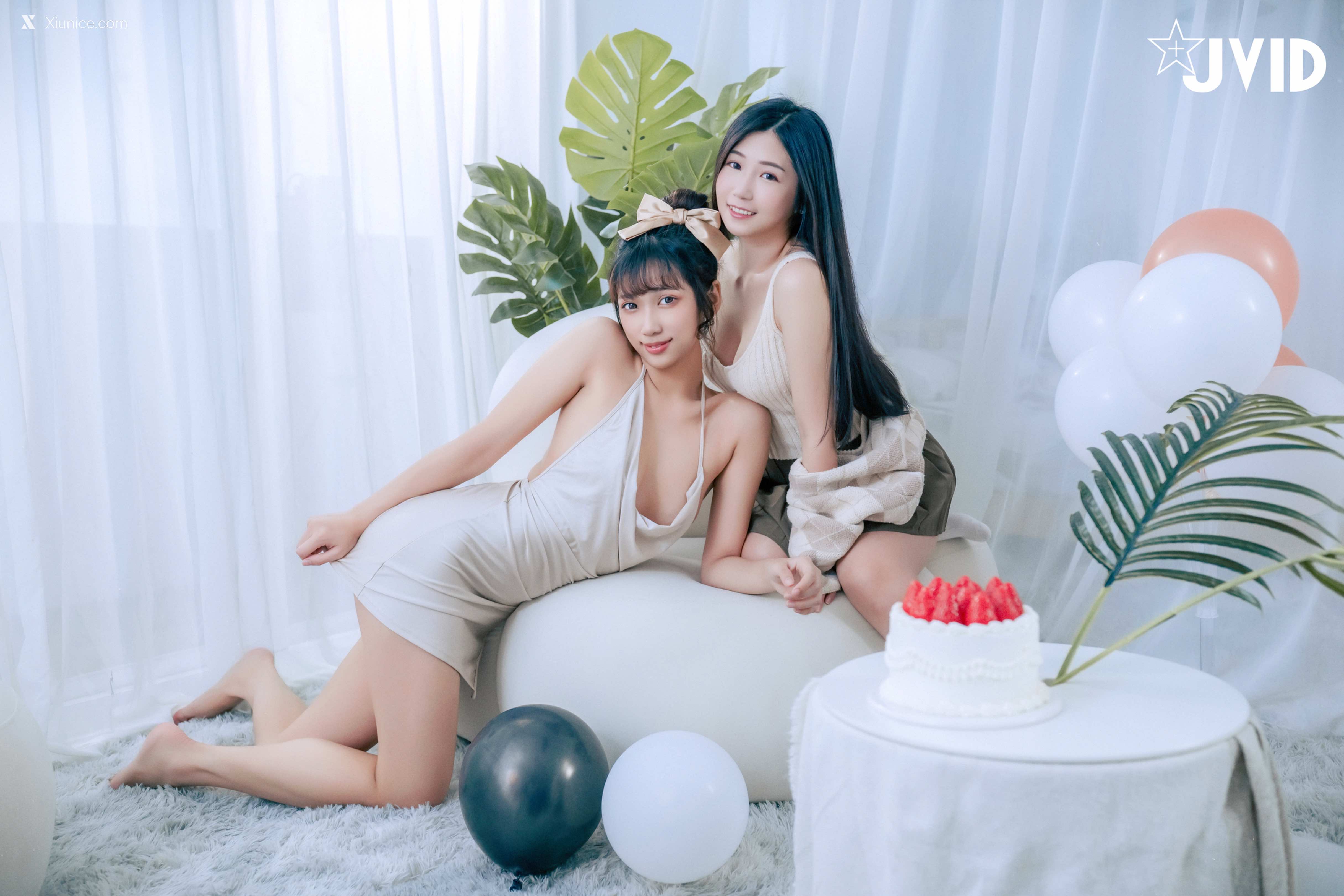 JVID 井野奈 & 肉包 X 色慾融合の閨蜜慶生派對 34