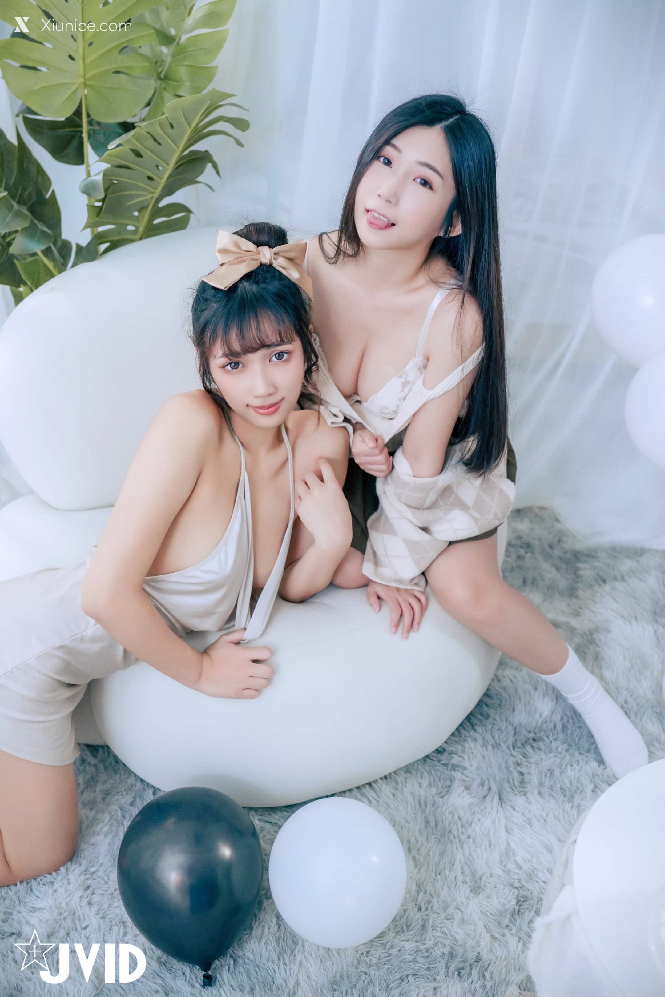 JVID 井野奈 & 肉包 X 色慾融合の閨蜜慶生派對 35