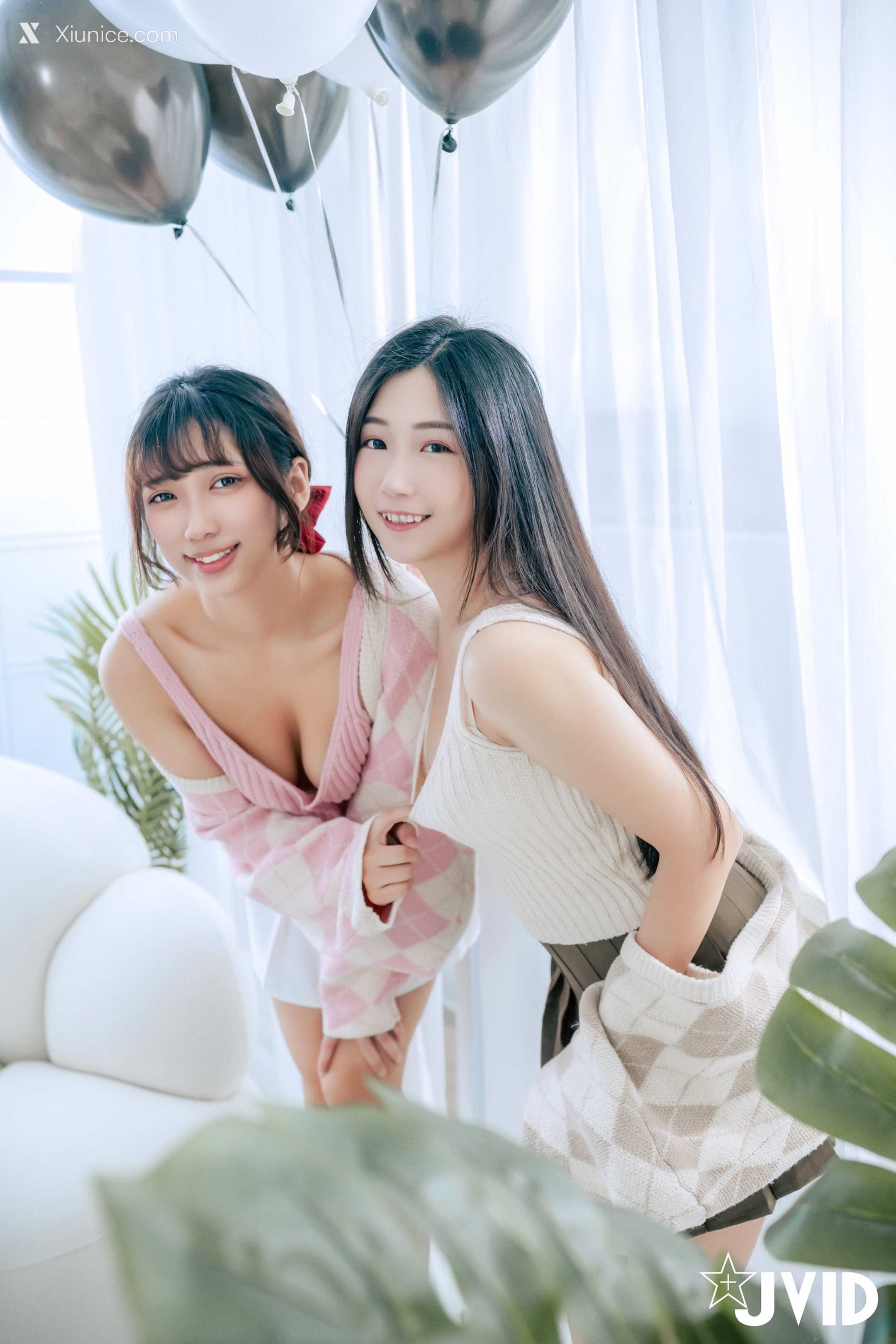 JVID 井野奈 & 肉包 X 色慾融合の閨蜜慶生派對 49