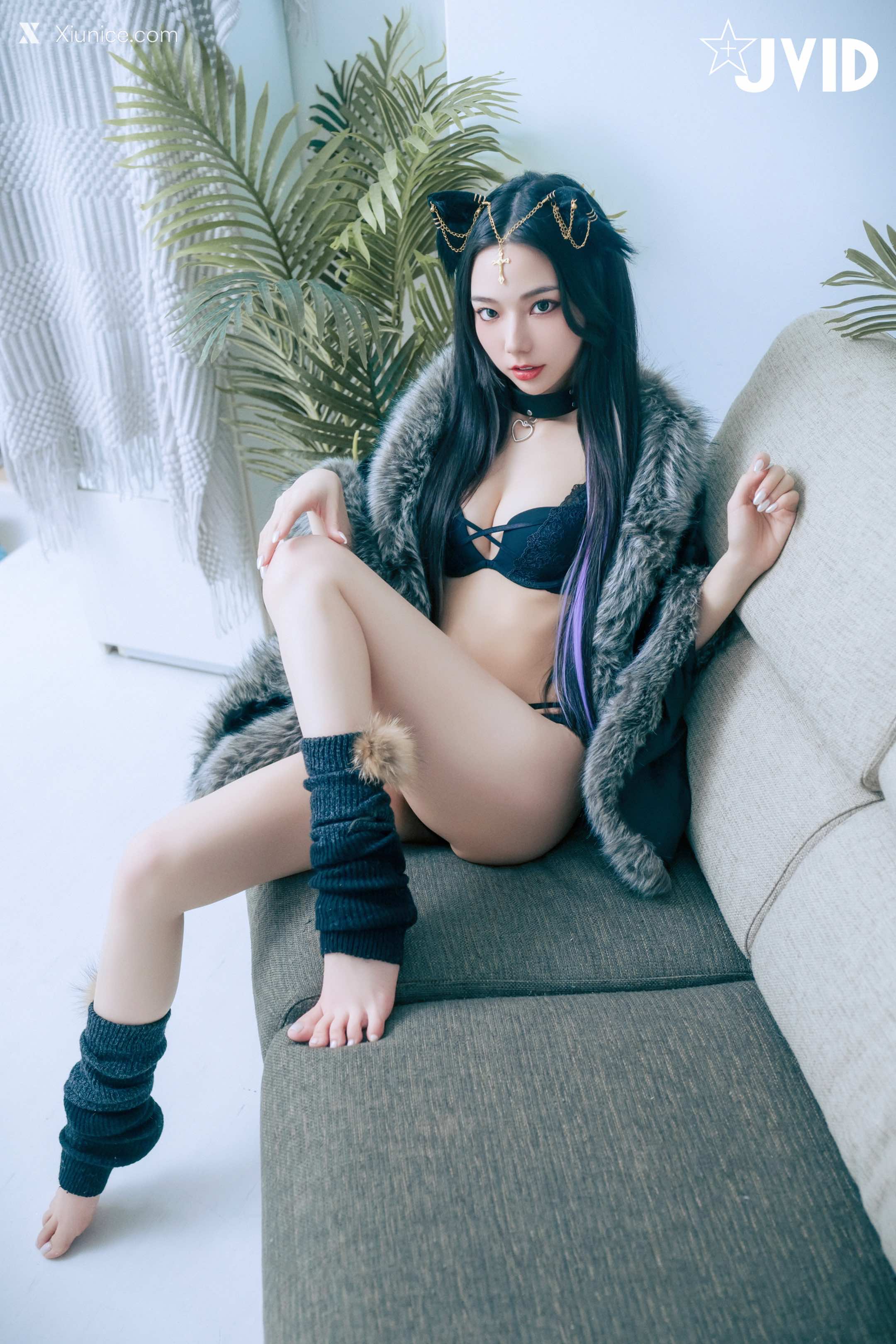 JVID 啾啾 牛奶成功收編冶豔的黑貓娘 107