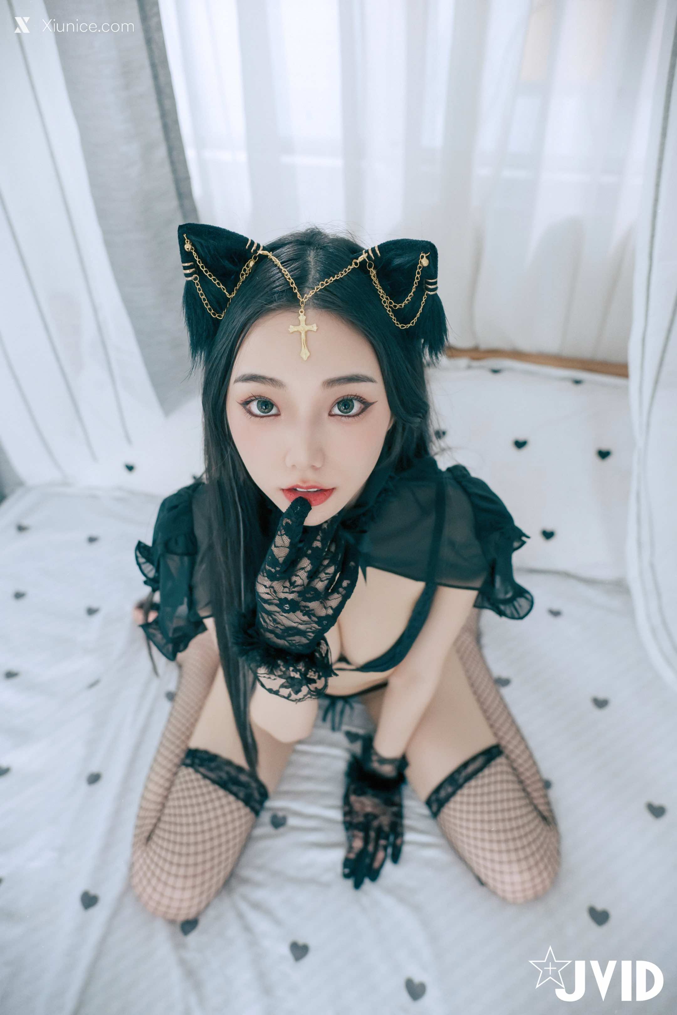 JVID 啾啾 牛奶成功收編冶豔的黑貓娘 118