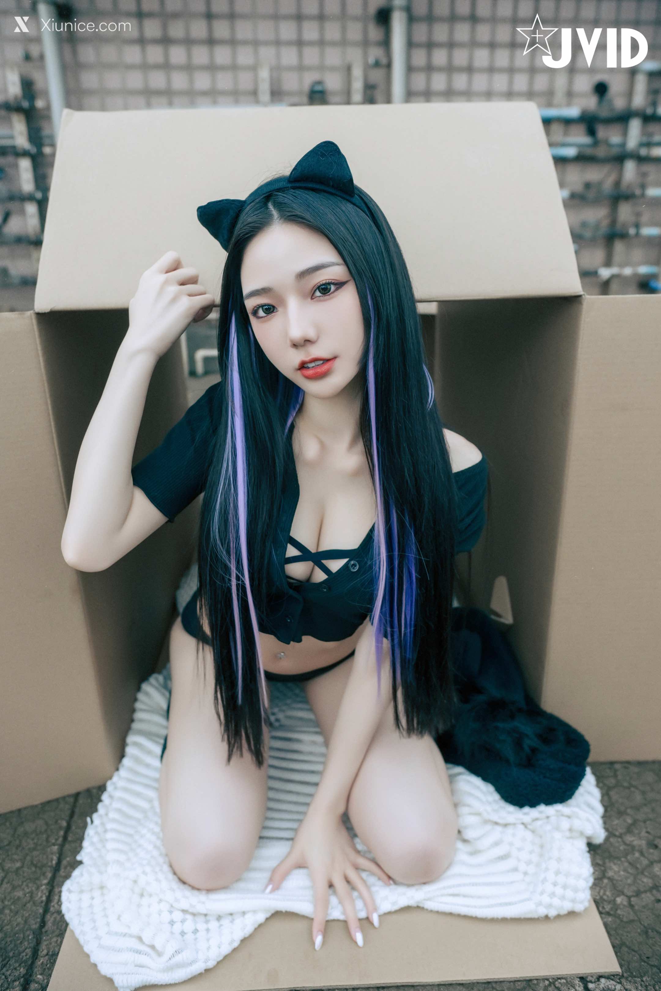 JVID 啾啾 牛奶成功收編冶豔的黑貓娘 48