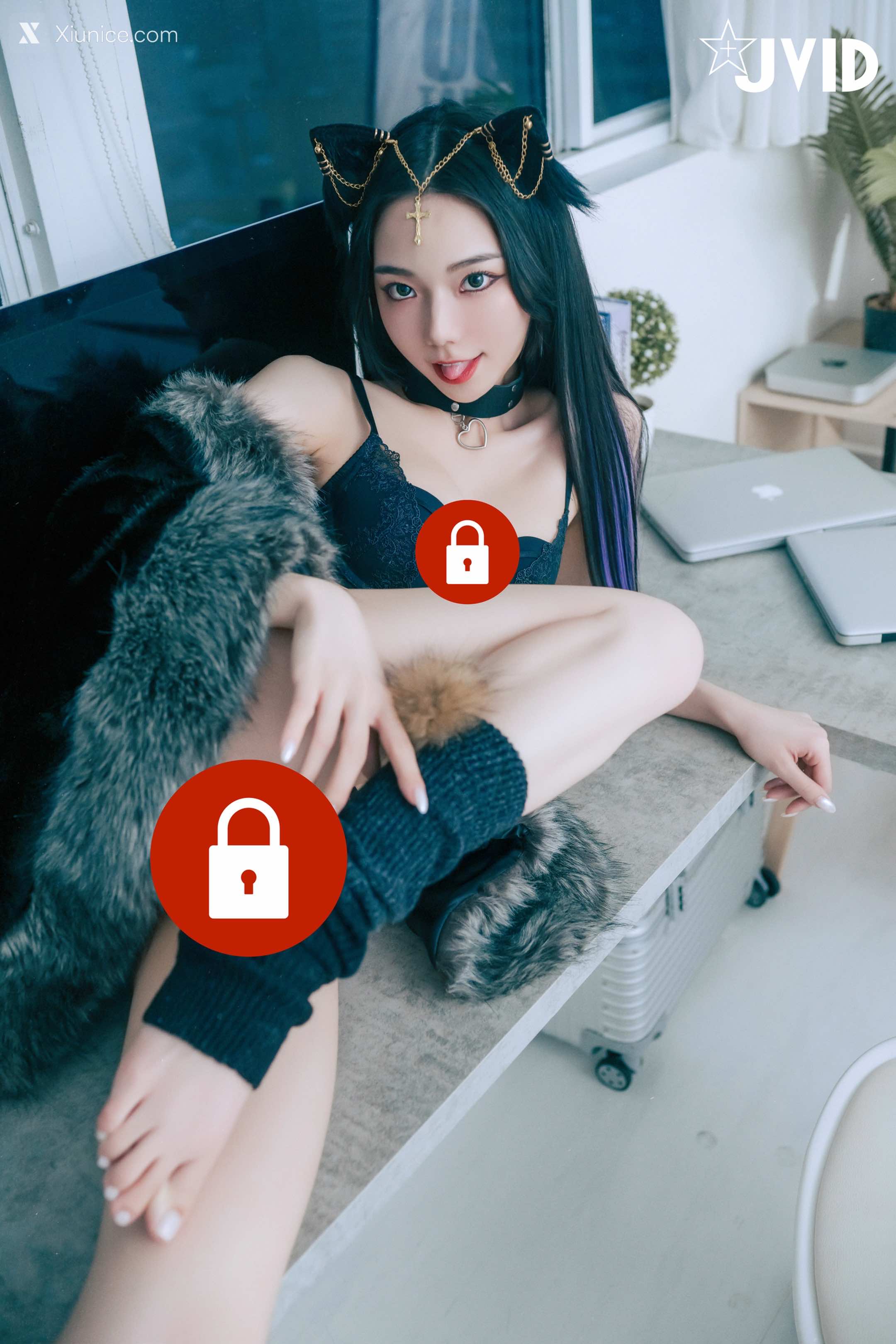 JVID 啾啾 牛奶成功收編冶豔的黑貓娘 5