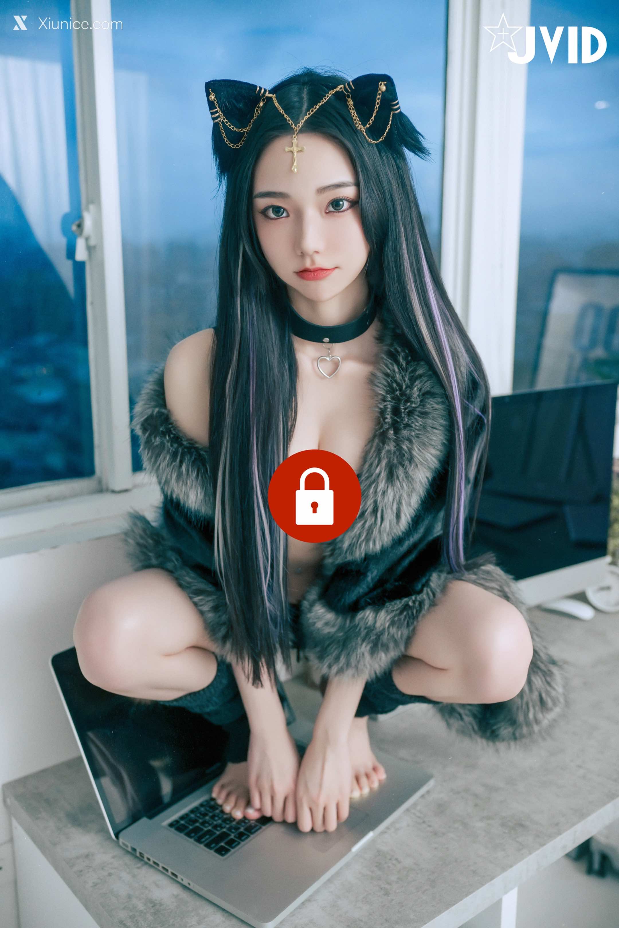JVID 啾啾 牛奶成功收編冶豔的黑貓娘 81