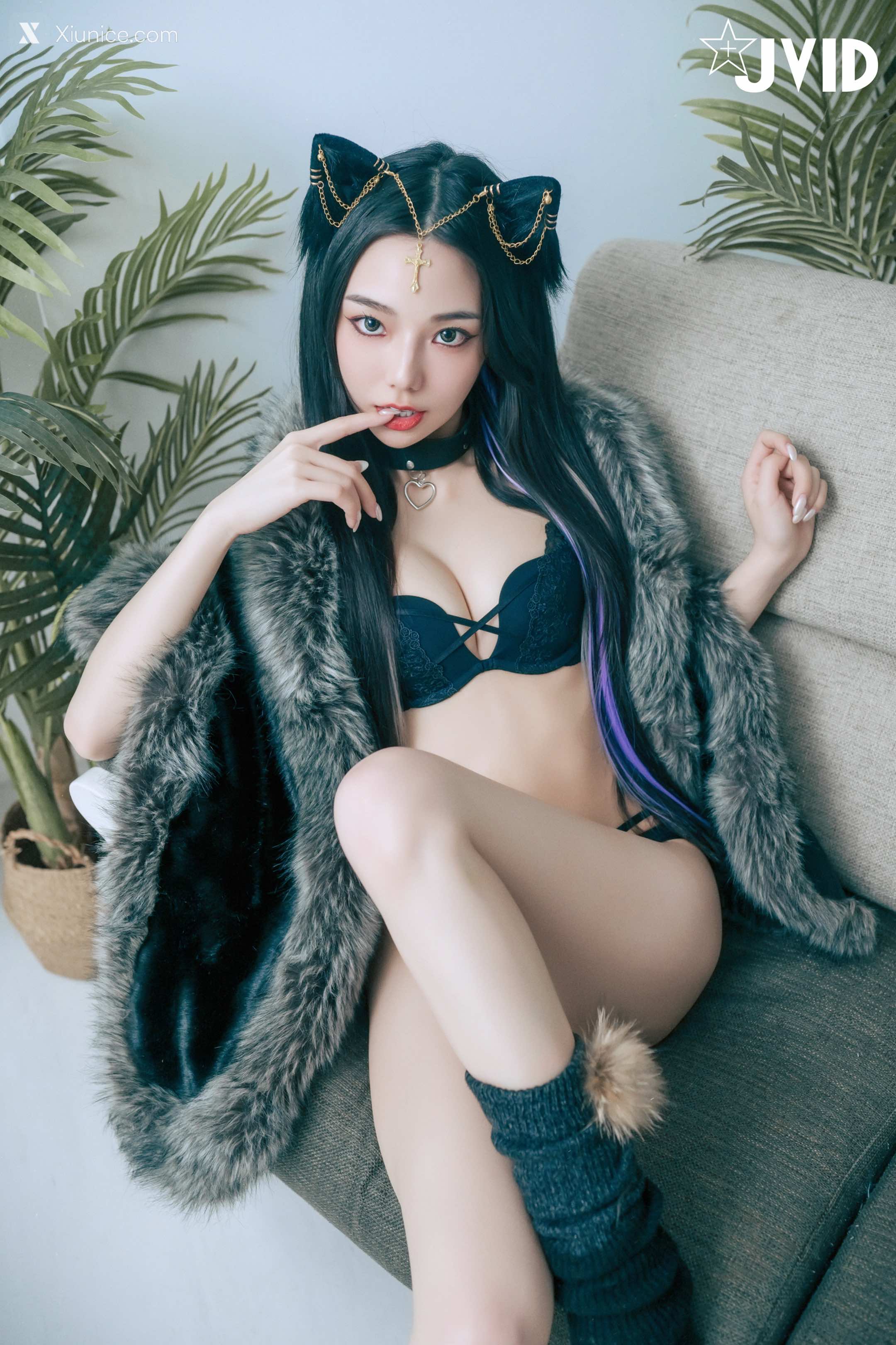 JVID 啾啾 牛奶成功收編冶豔的黑貓娘 98