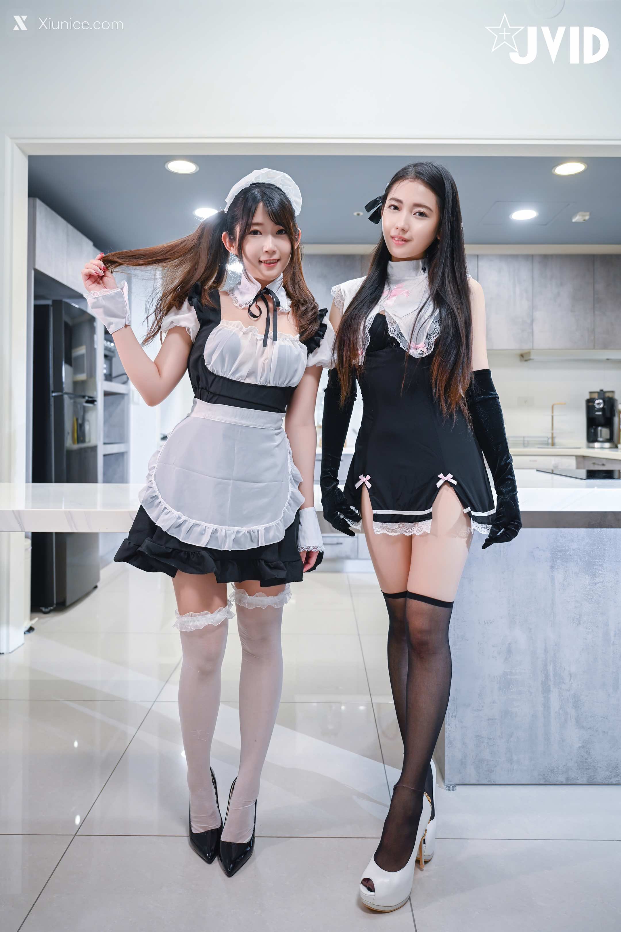 JVID 夏暮光 + 肉包 豪宅雙女僕餐桌激烈碰撞 69