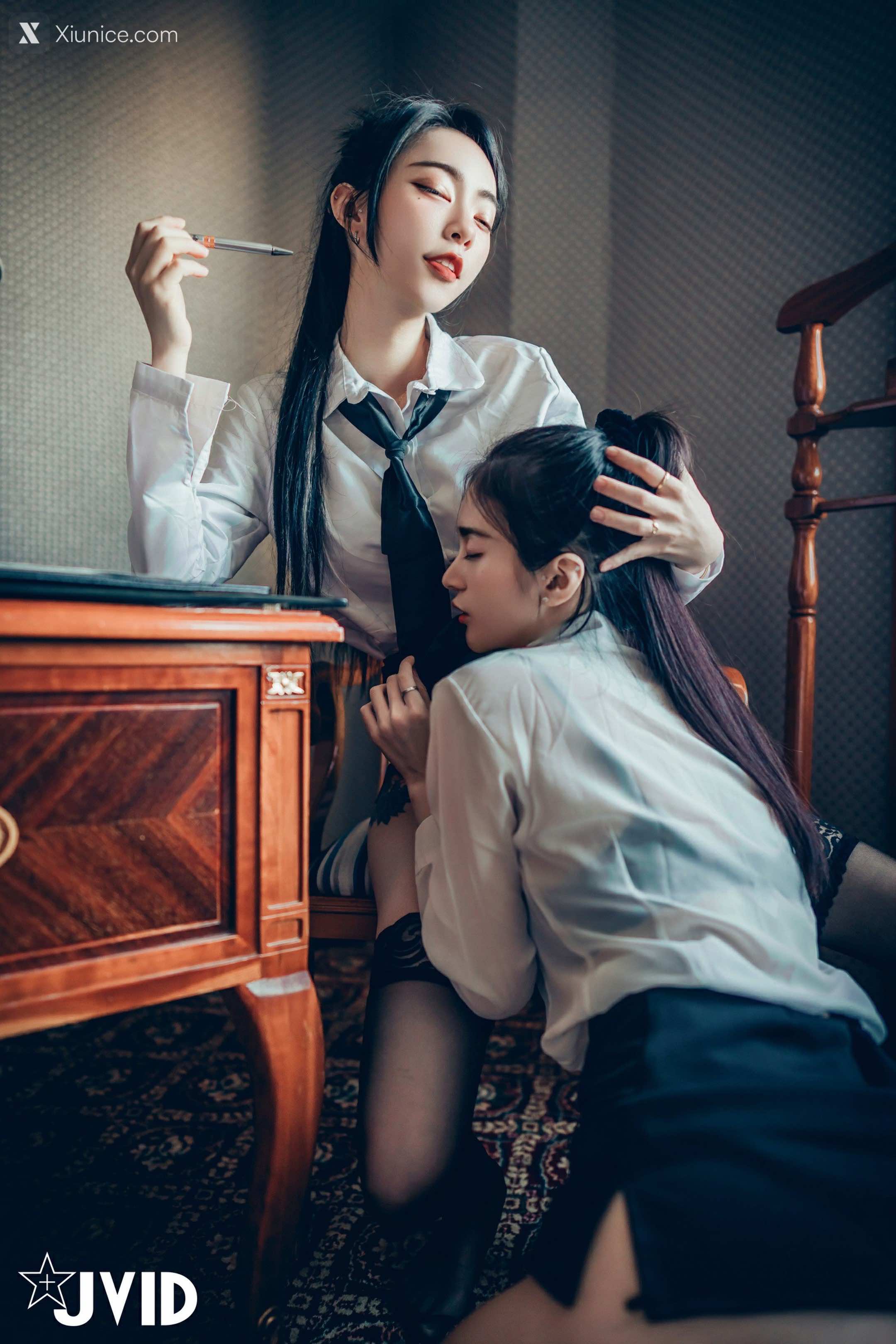 JVID 飘&辰辰 磨豆腐口交愛撫騎乘 4