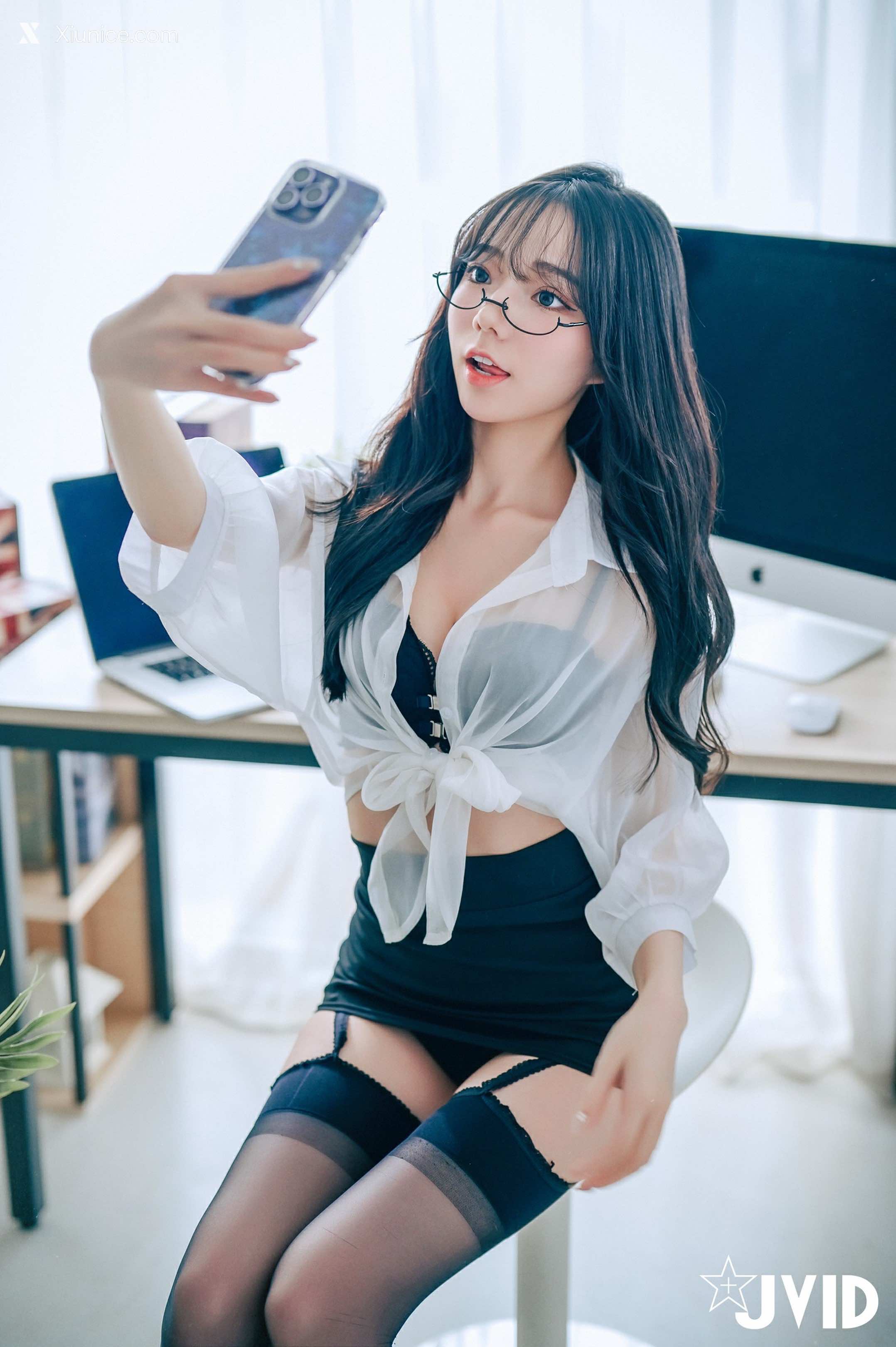 JVID Xiunice.com 啾啾 淫欲小秘書 23