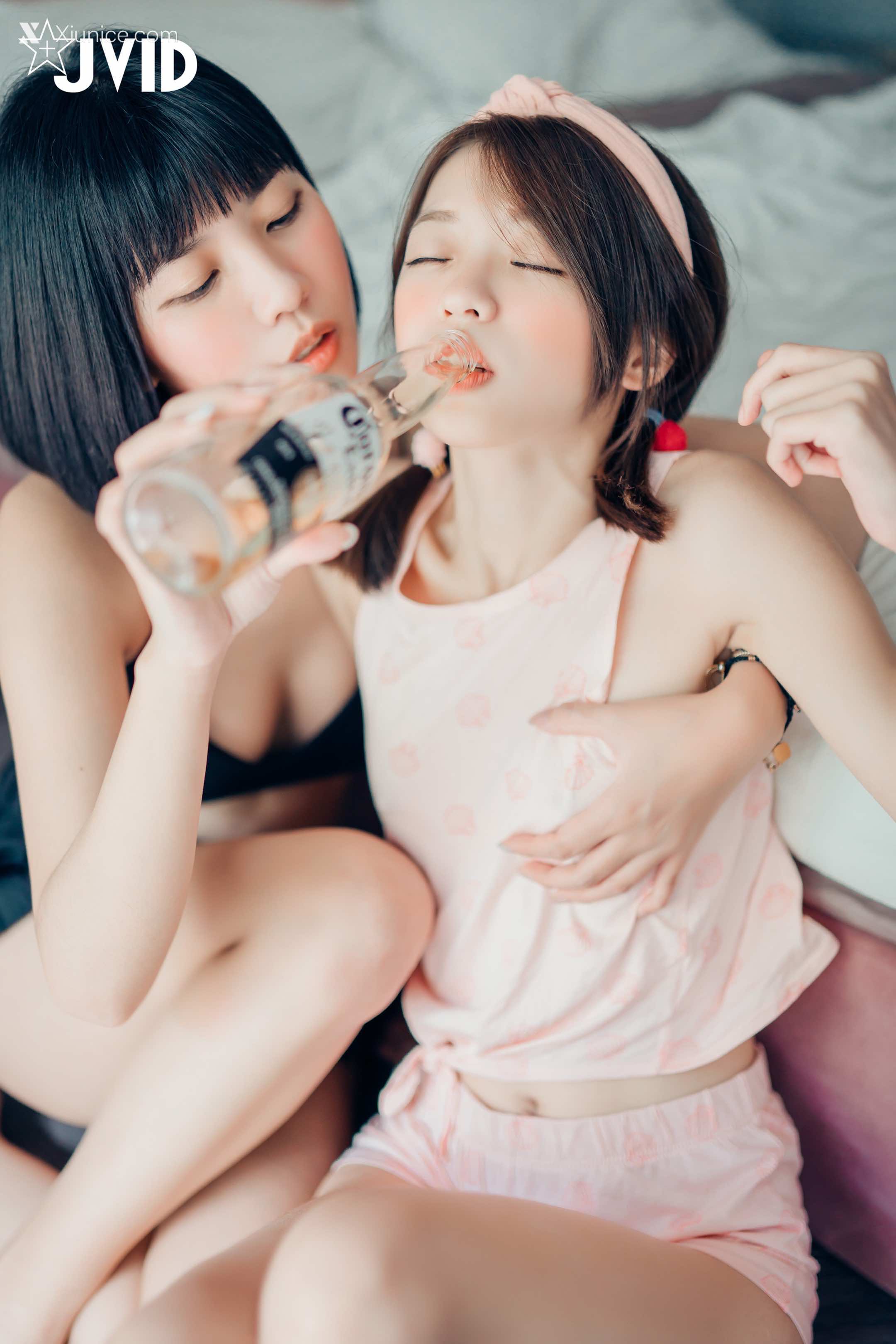 JVID Xiunice.com 果宝宝 & 妍妍 姐妹の体液 128