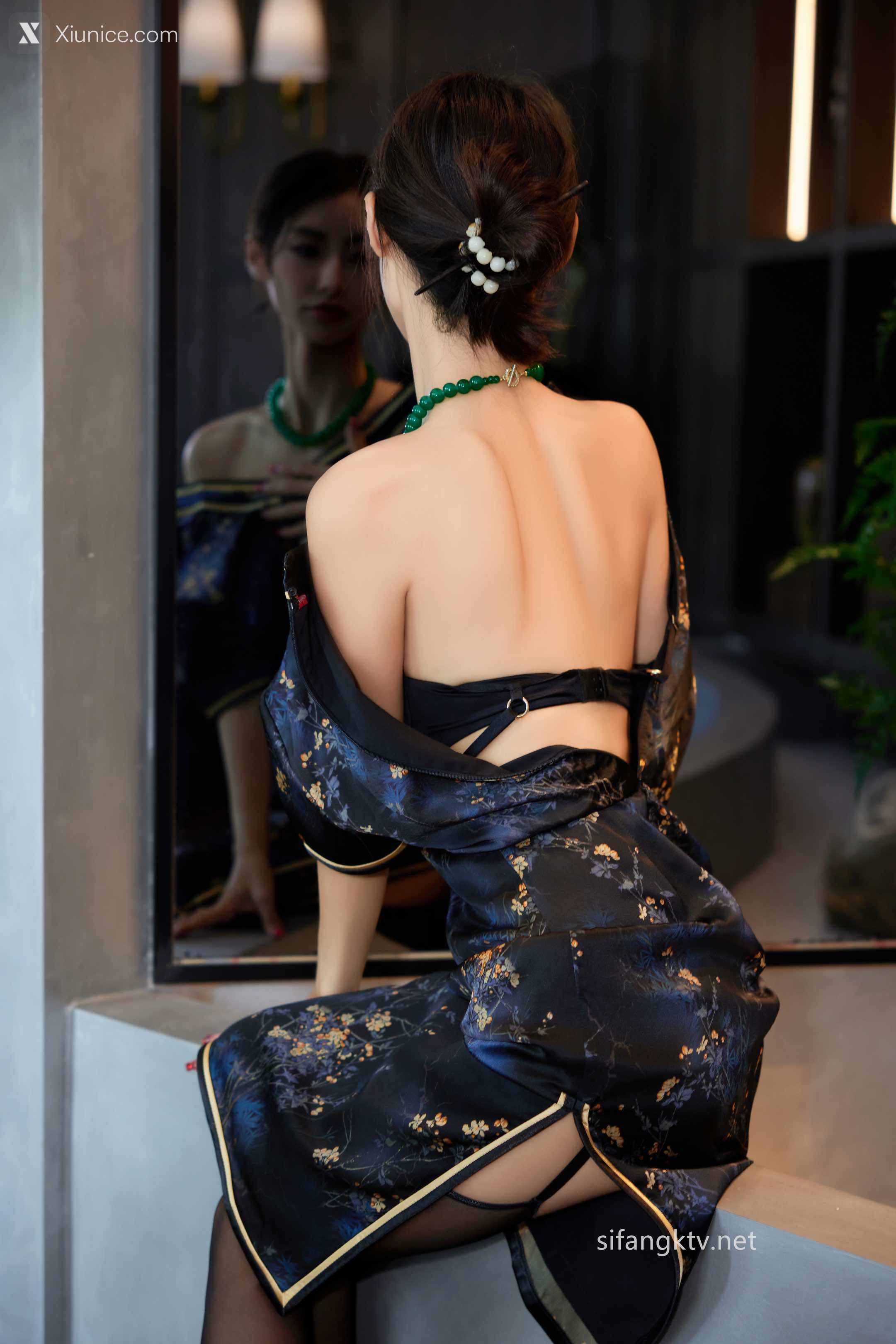 Xiuren Uncensored Lingyu69 性感民國風旗袍 古典美三點全漏 鮑魚粉嫩 11