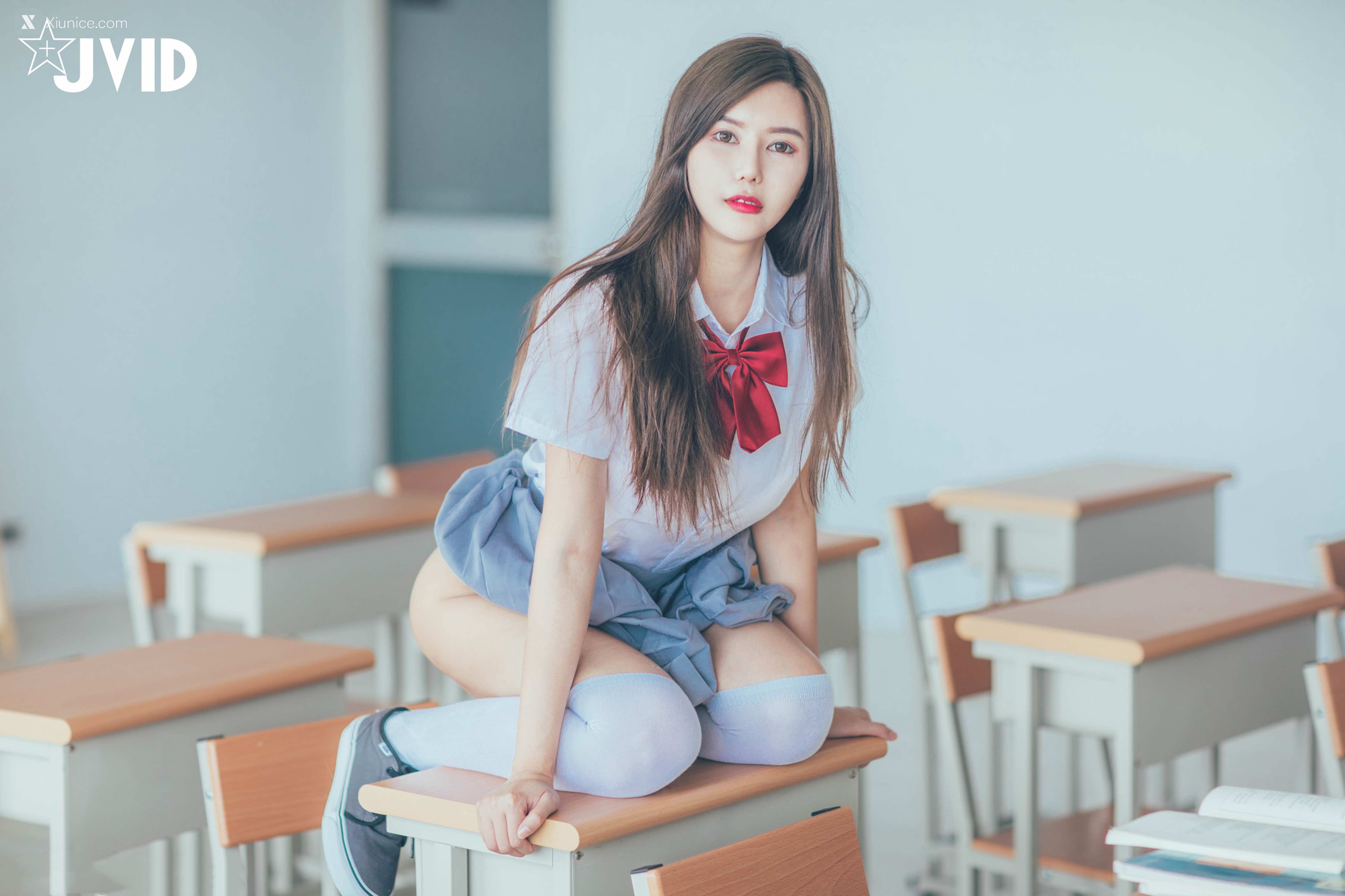 JVID 木木森 直擊教室没人 放課後特别授課，美巨乳の健康教育 全裸性感誘惑26