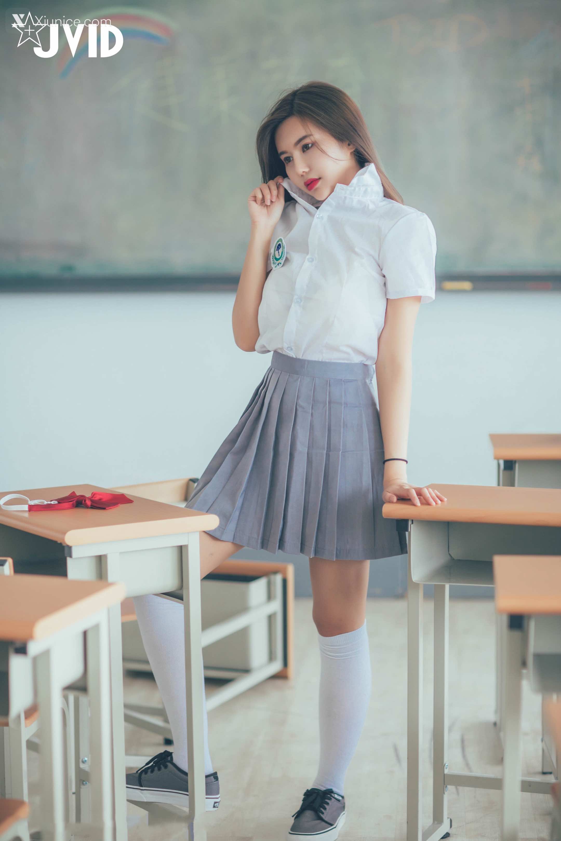 JVID 木木森 直擊教室没人 放課後特别授課，美巨乳の健康教育 全裸性感誘惑80