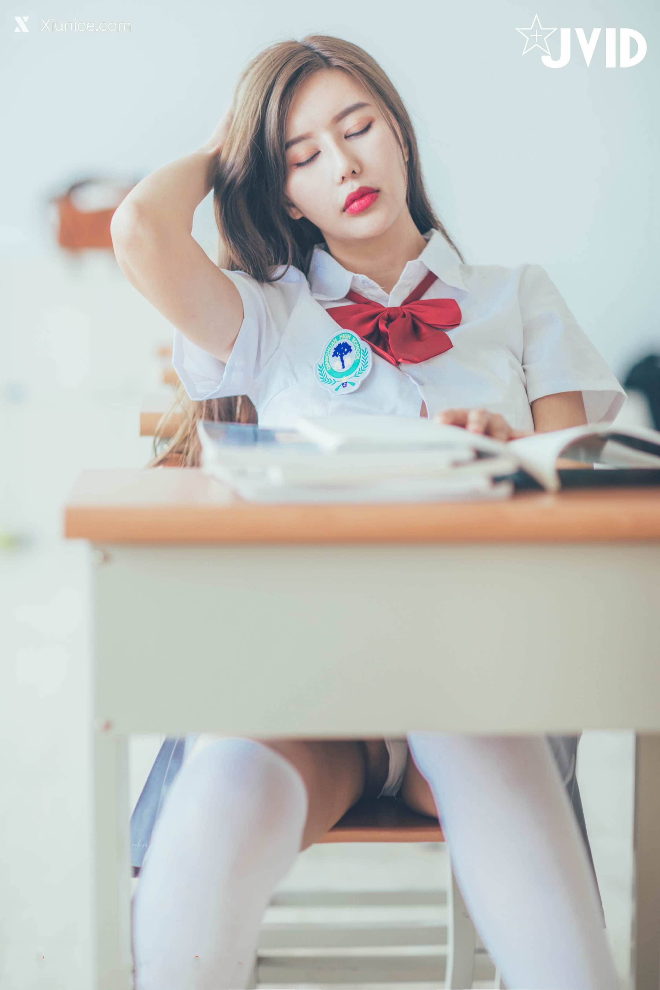 JVID 木木森 直擊教室没人 放課後特别授課，美巨乳の健康教育 全裸性感誘惑9