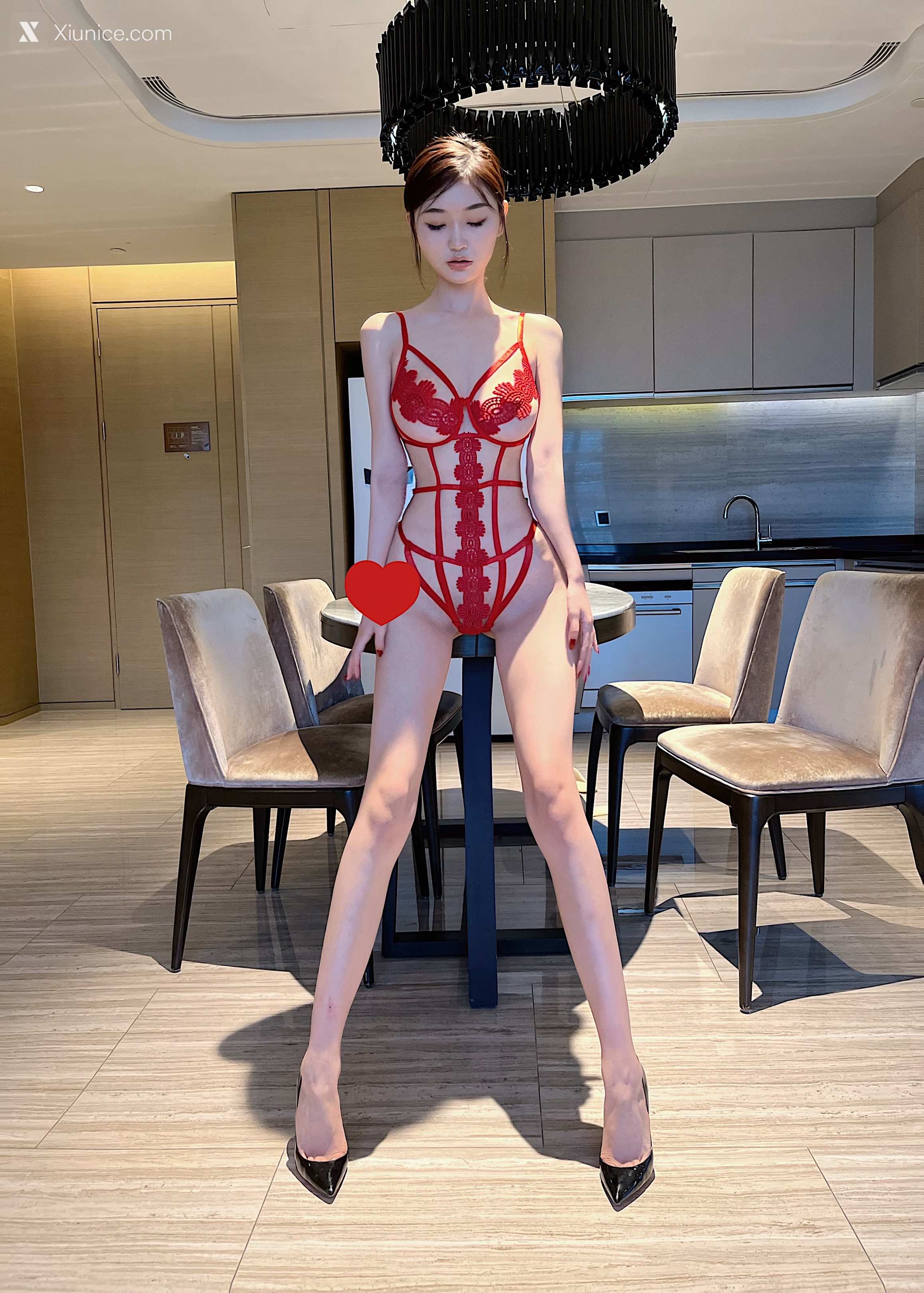 脸红Dearie 红色内衣 11