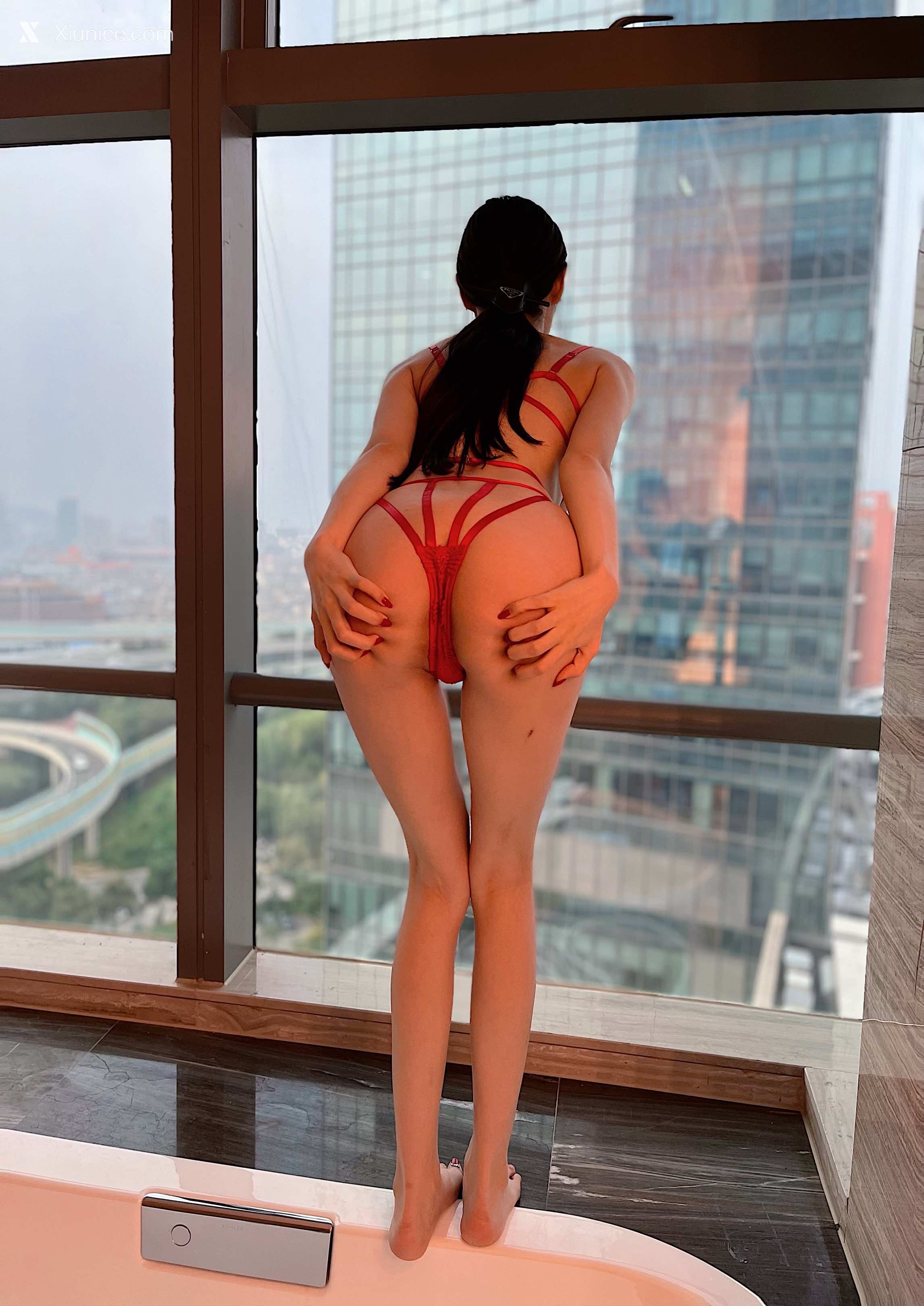 脸红Dearie 红色内衣 8