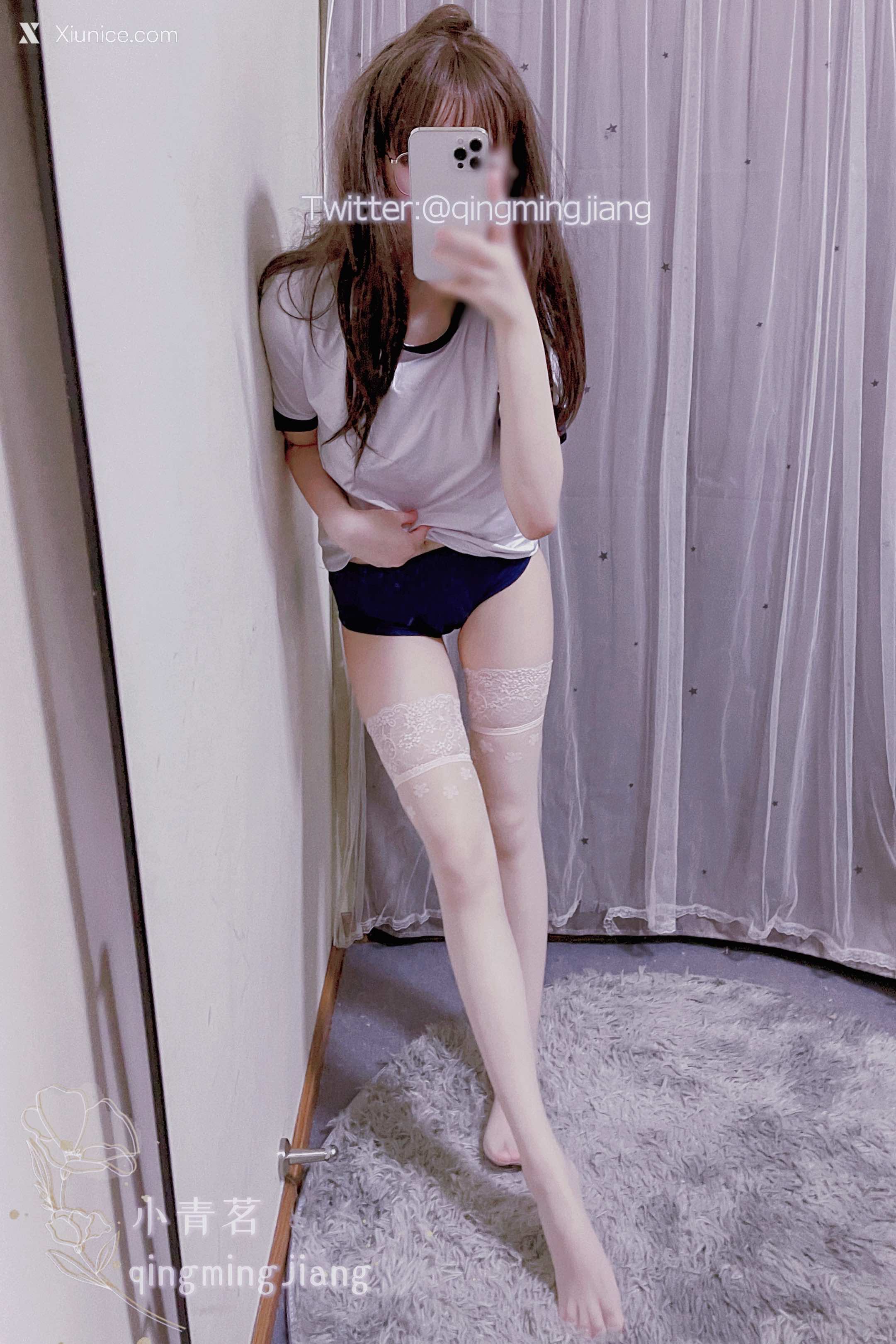 小青茗 白丝运动衫28
