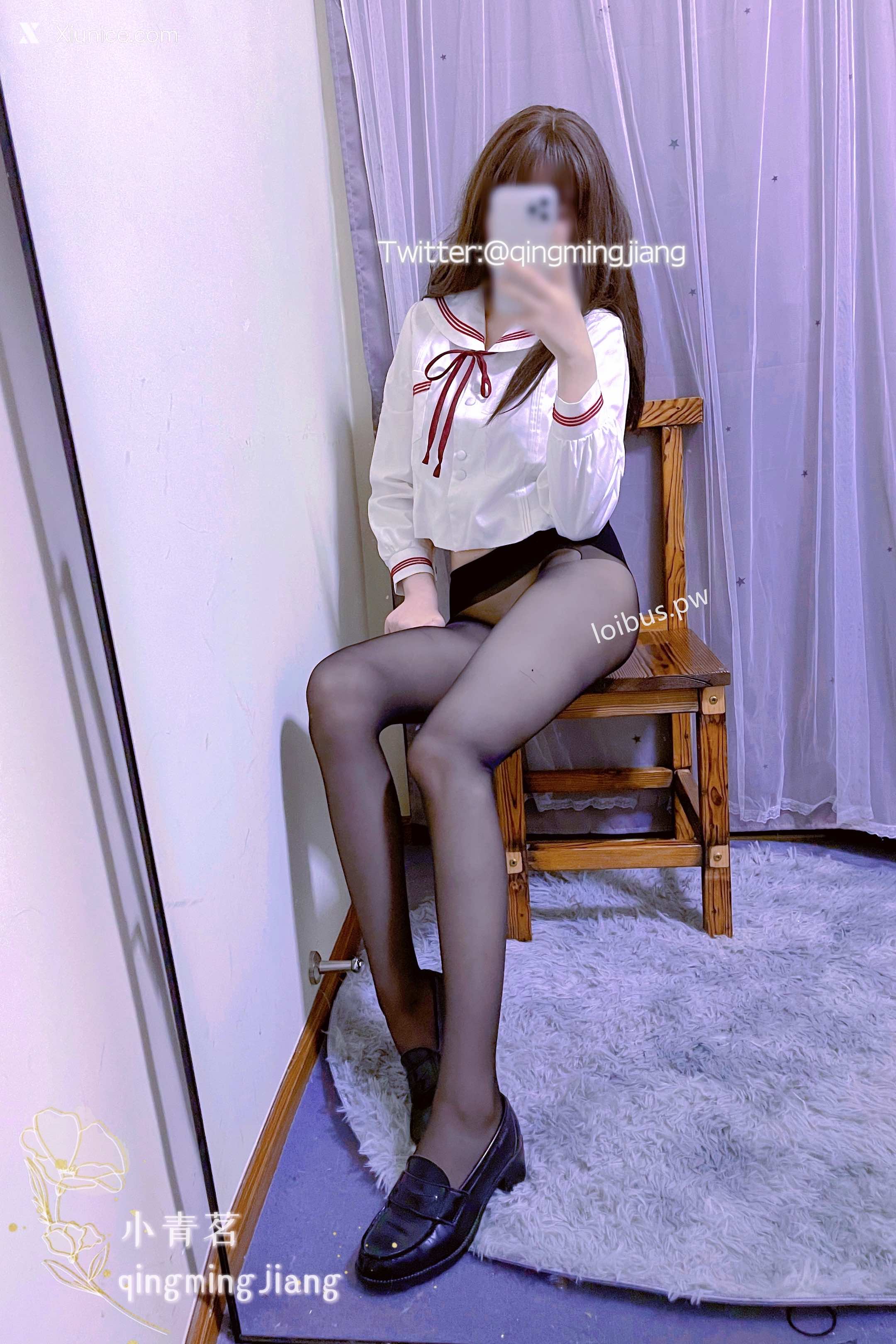小青茗 白水手服黑丝35