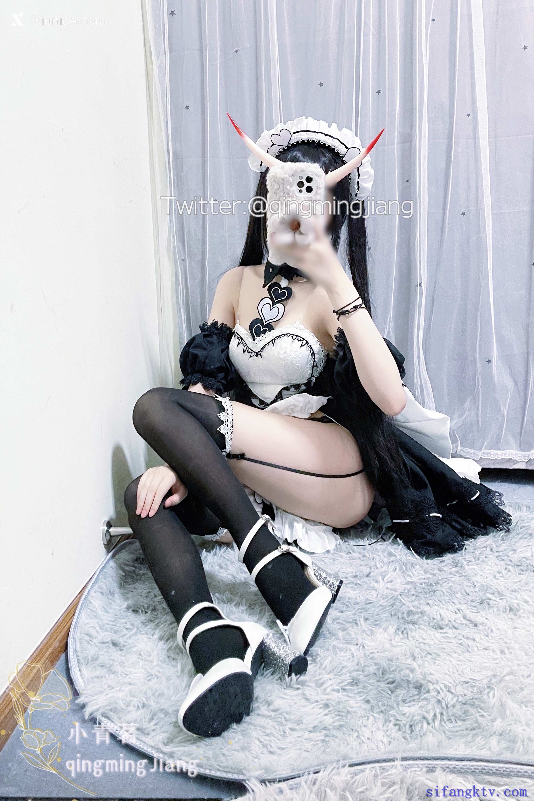 小青茗 黑丝女仆1