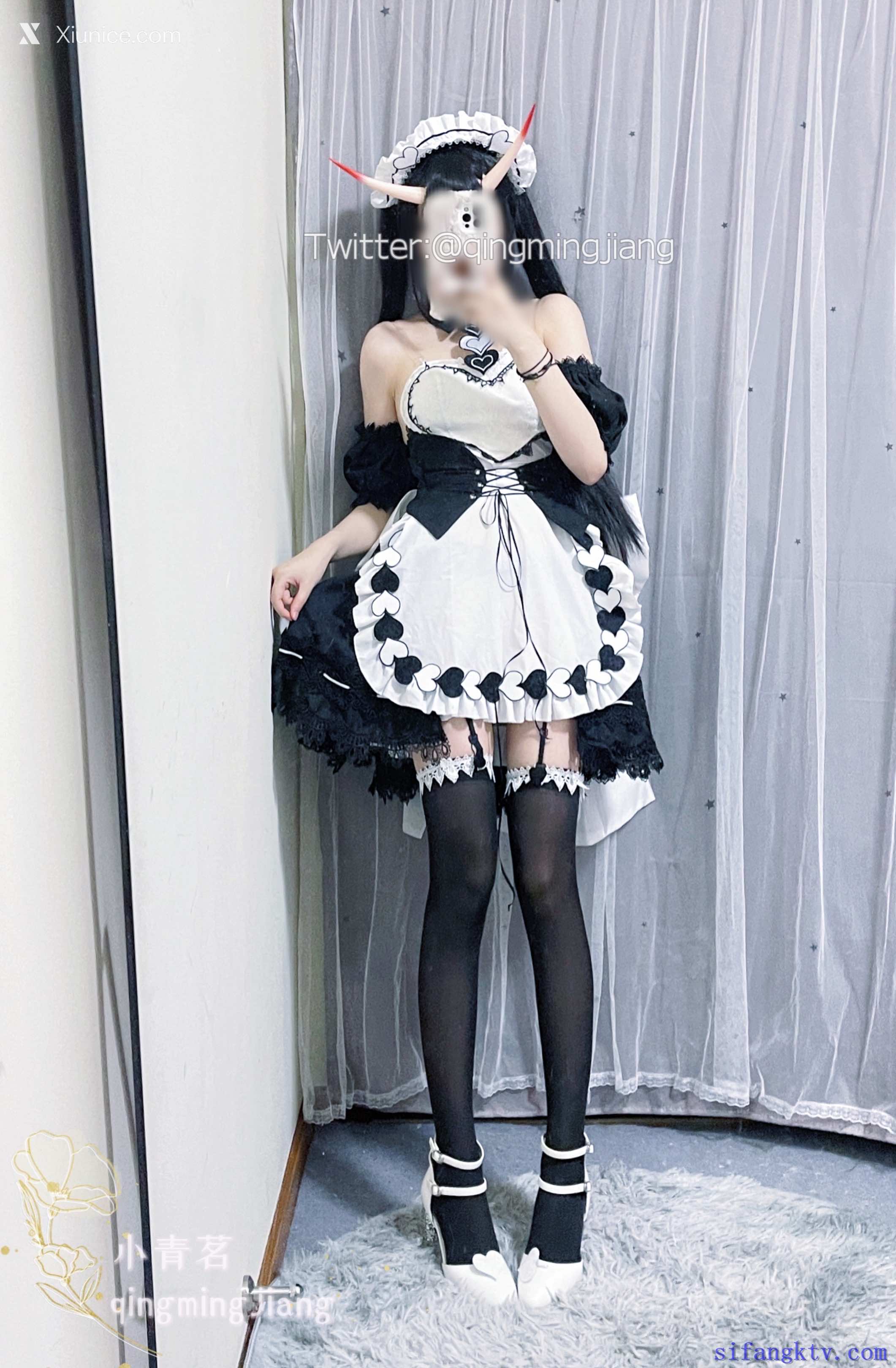 小青茗 黑丝女仆30