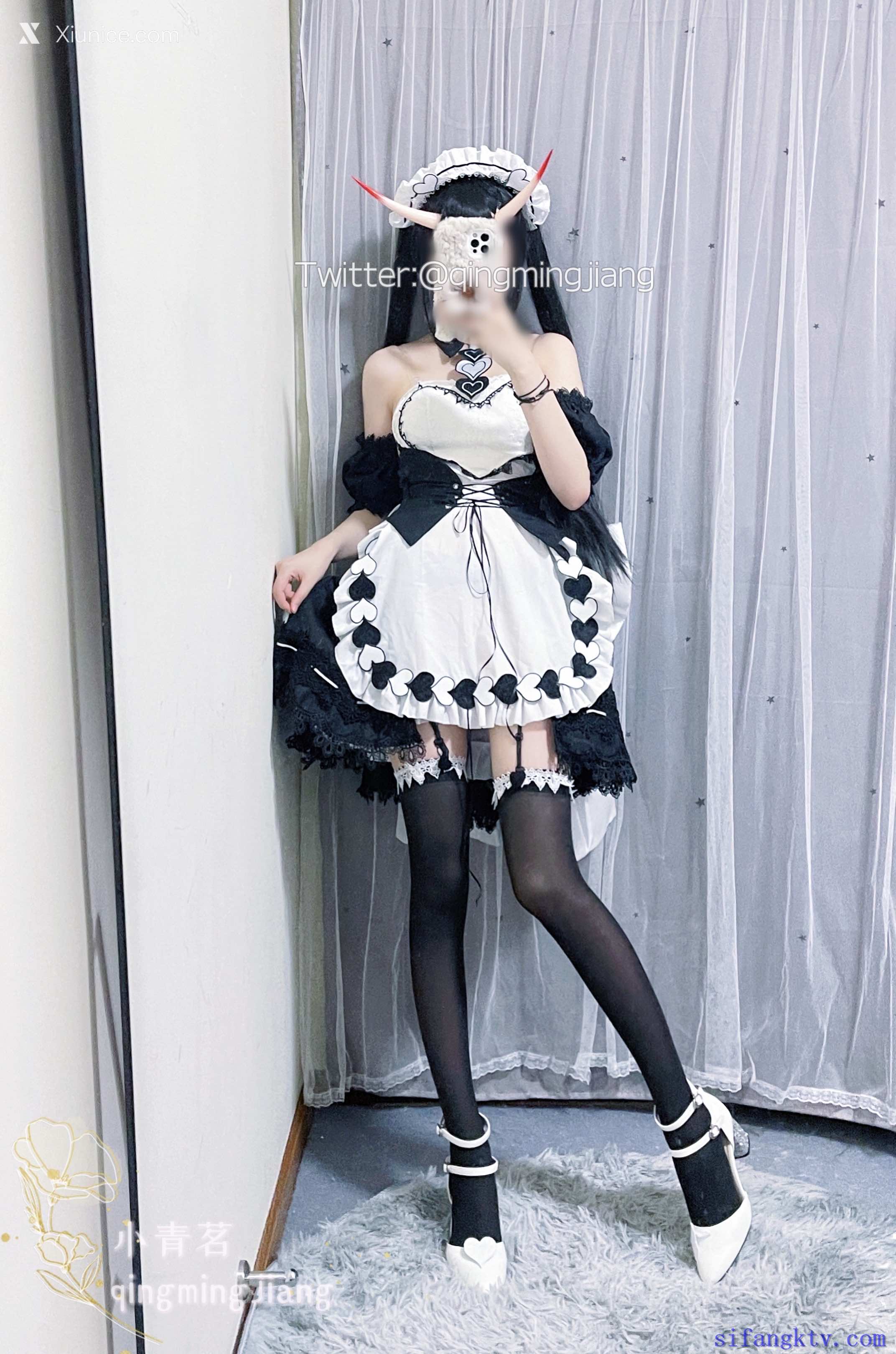 小青茗 黑丝女仆32