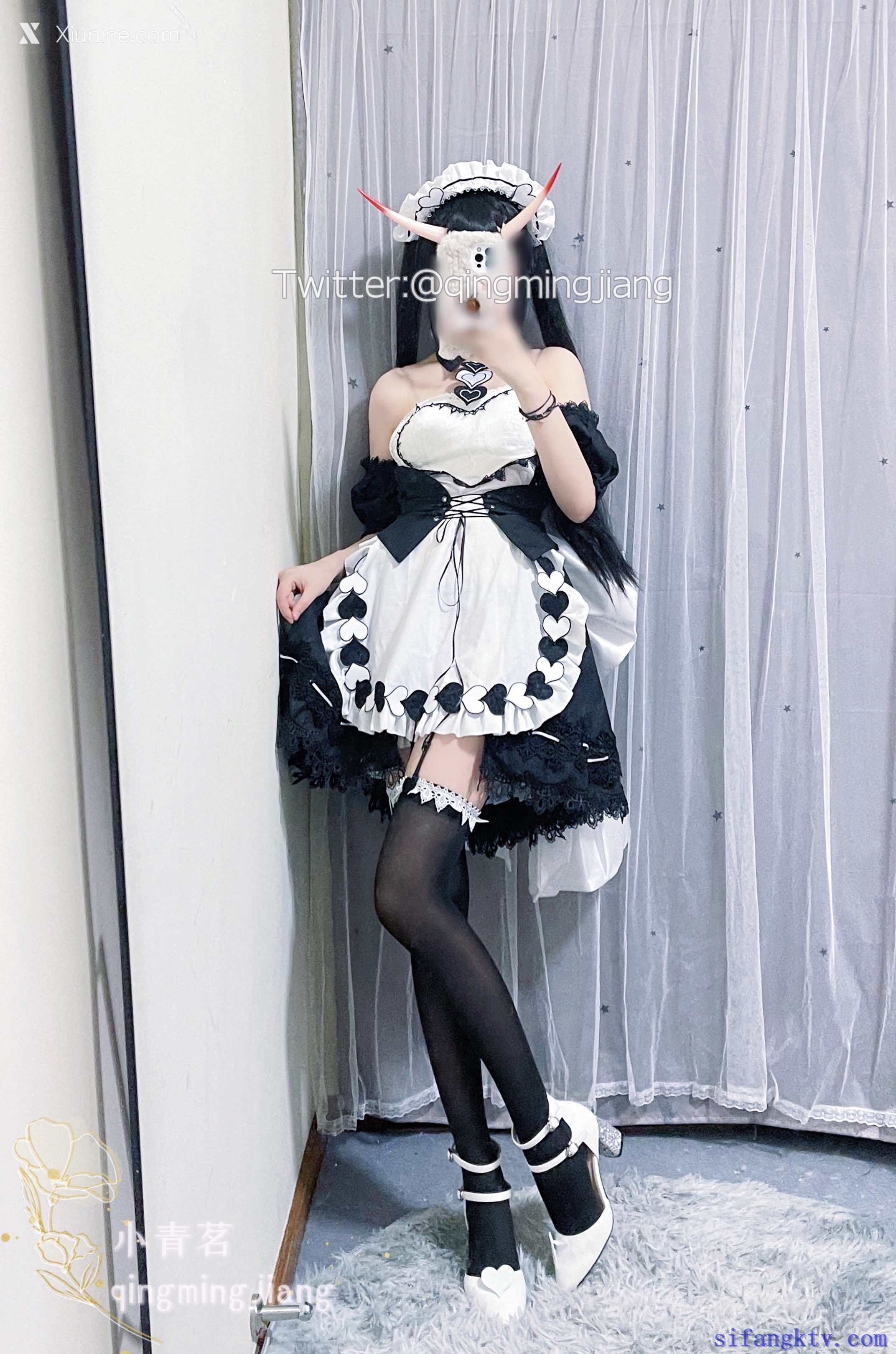 小青茗 黑丝女仆33