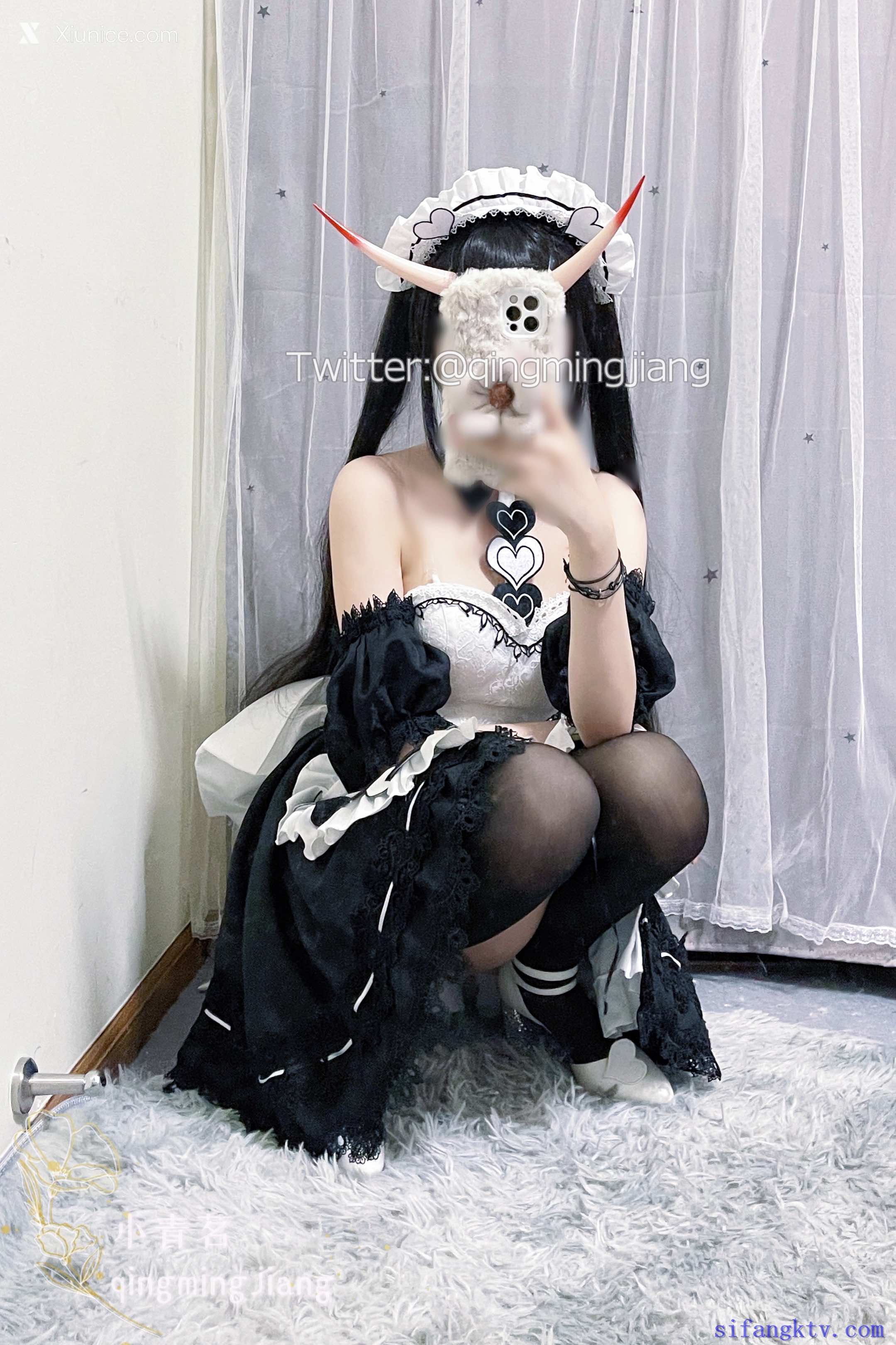 小青茗 黑丝女仆35