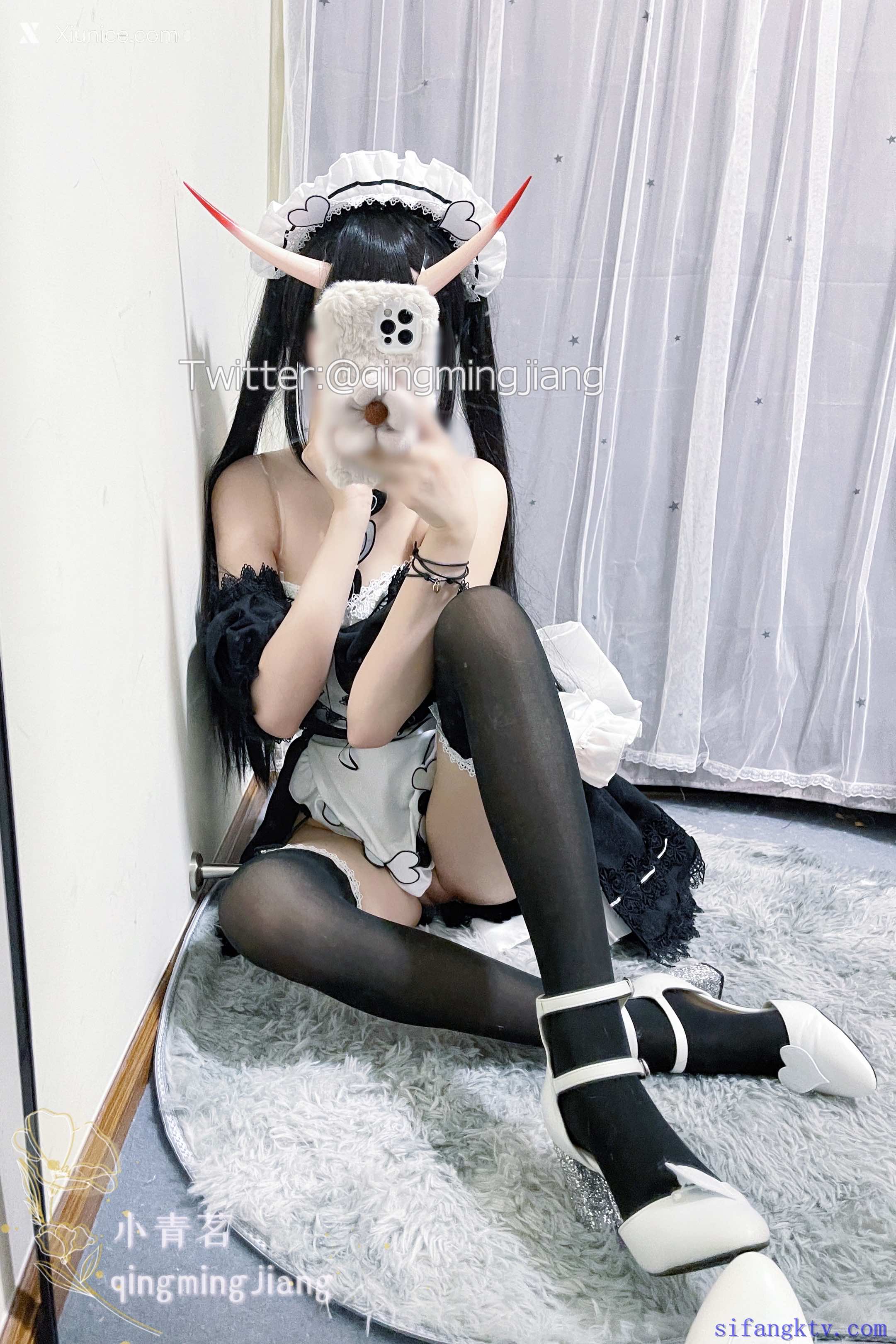 小青茗 黑丝女仆38