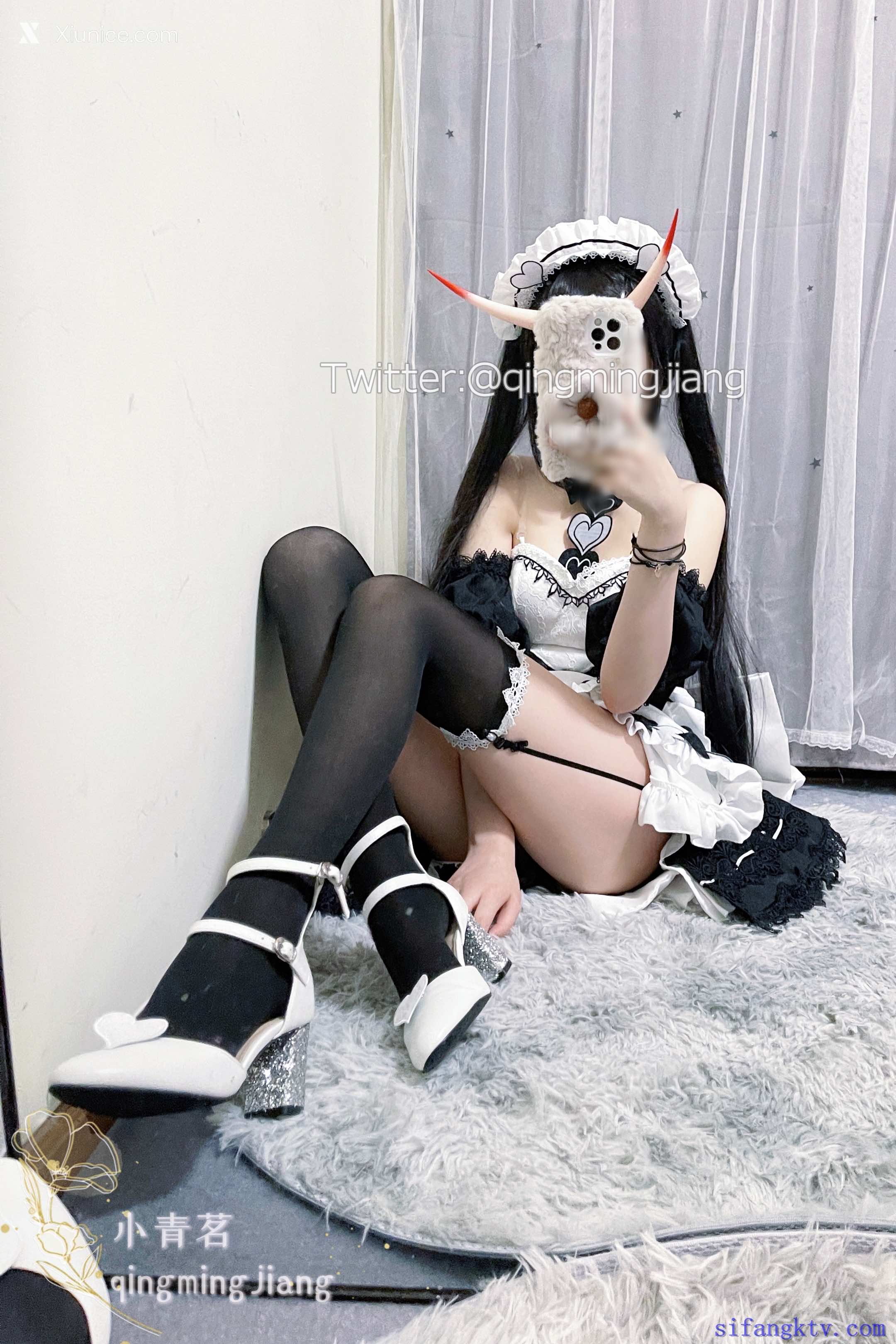 小青茗 黑丝女仆8
