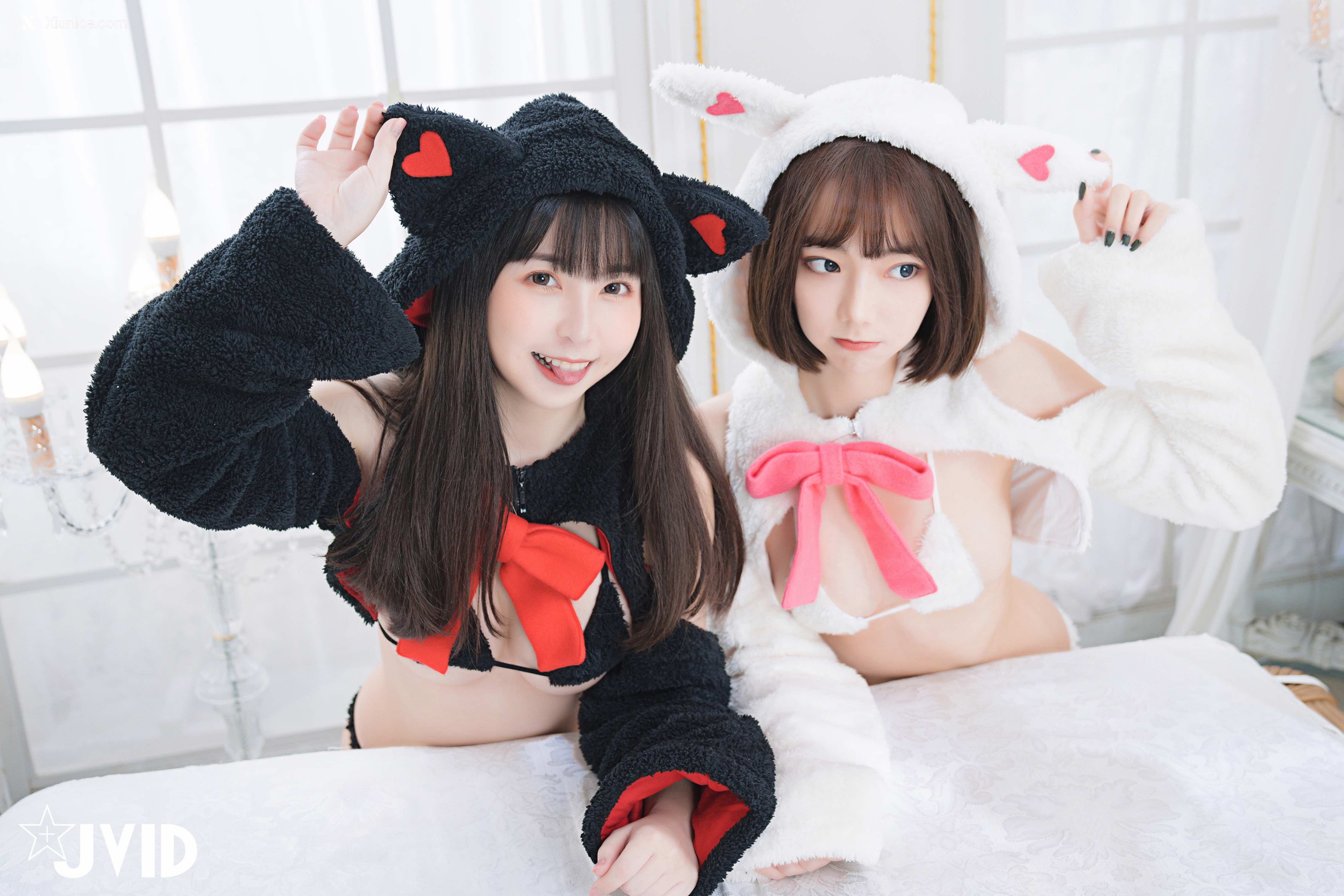 胎尼 & 啾啾 【私訊有好康活動】雙寵萌系女友💕情色貓咪Tiny🐱純欲小兔啾啾🐰「主人你要選哪一個？」 116