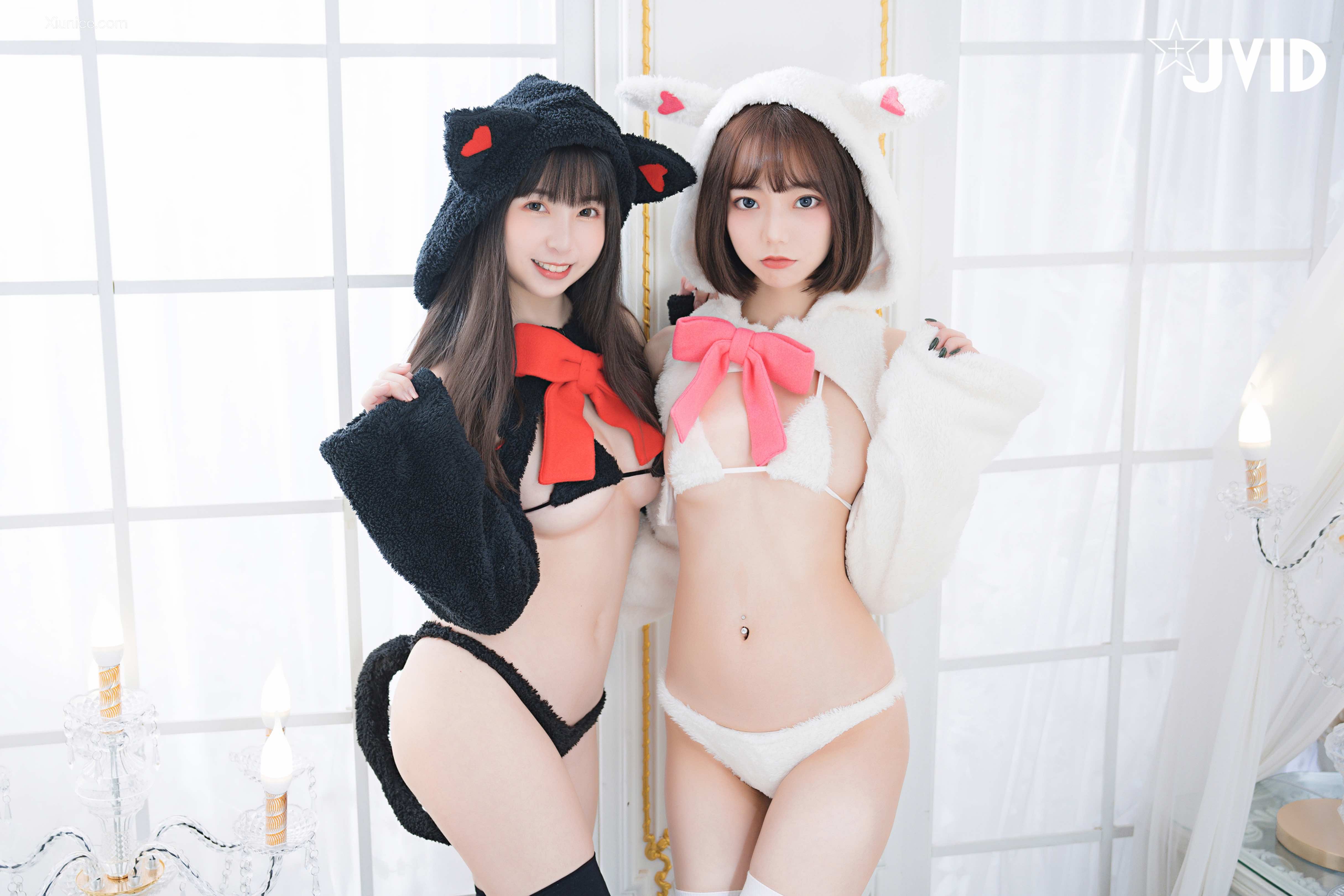 胎尼 & 啾啾 【私訊有好康活動】雙寵萌系女友💕情色貓咪Tiny🐱純欲小兔啾啾🐰「主人你要選哪一個？」 161