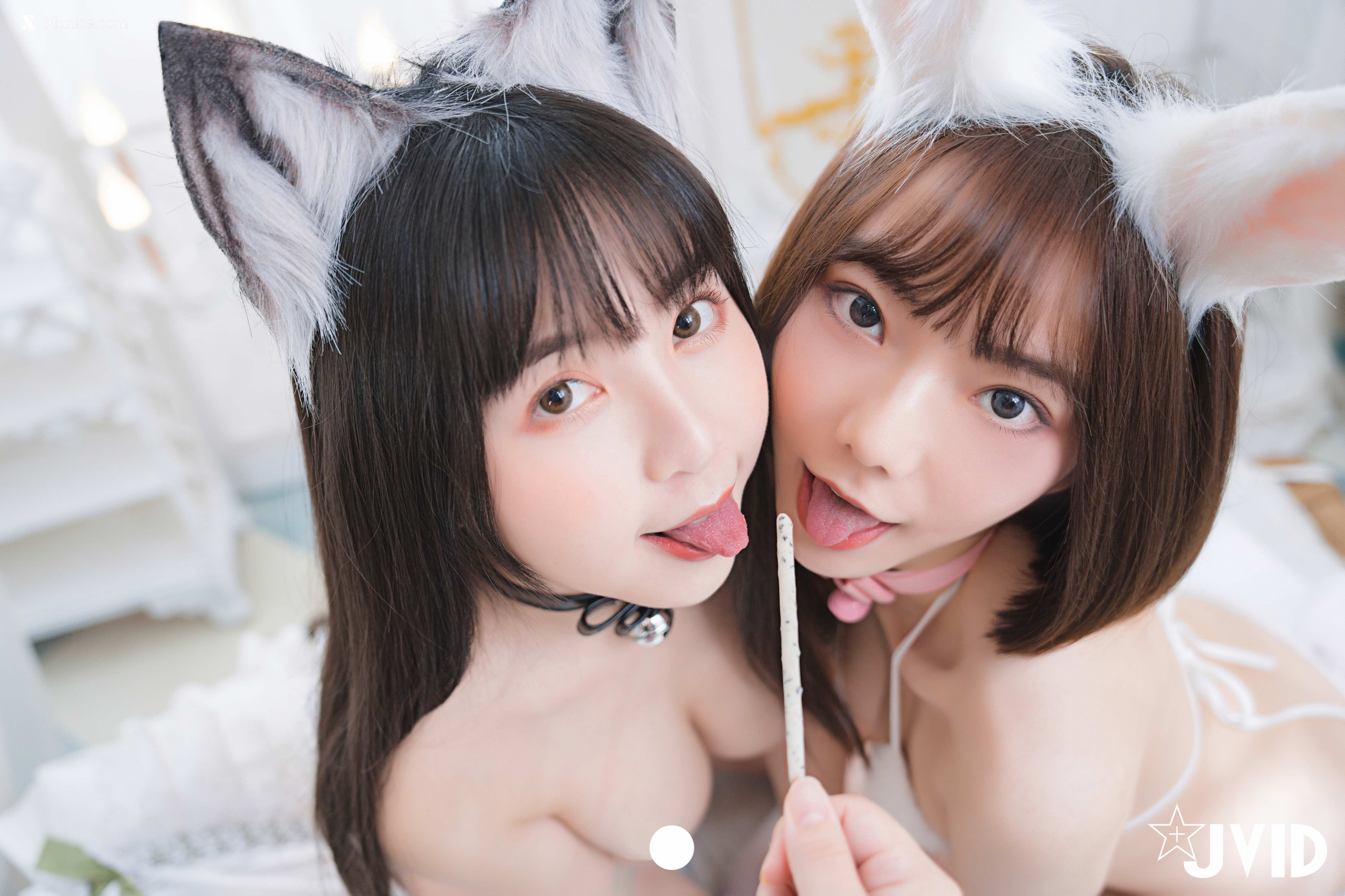胎尼 & 啾啾 【私訊有好康活動】雙寵萌系女友💕情色貓咪Tiny🐱純欲小兔啾啾🐰「主人你要選哪一個？」 166