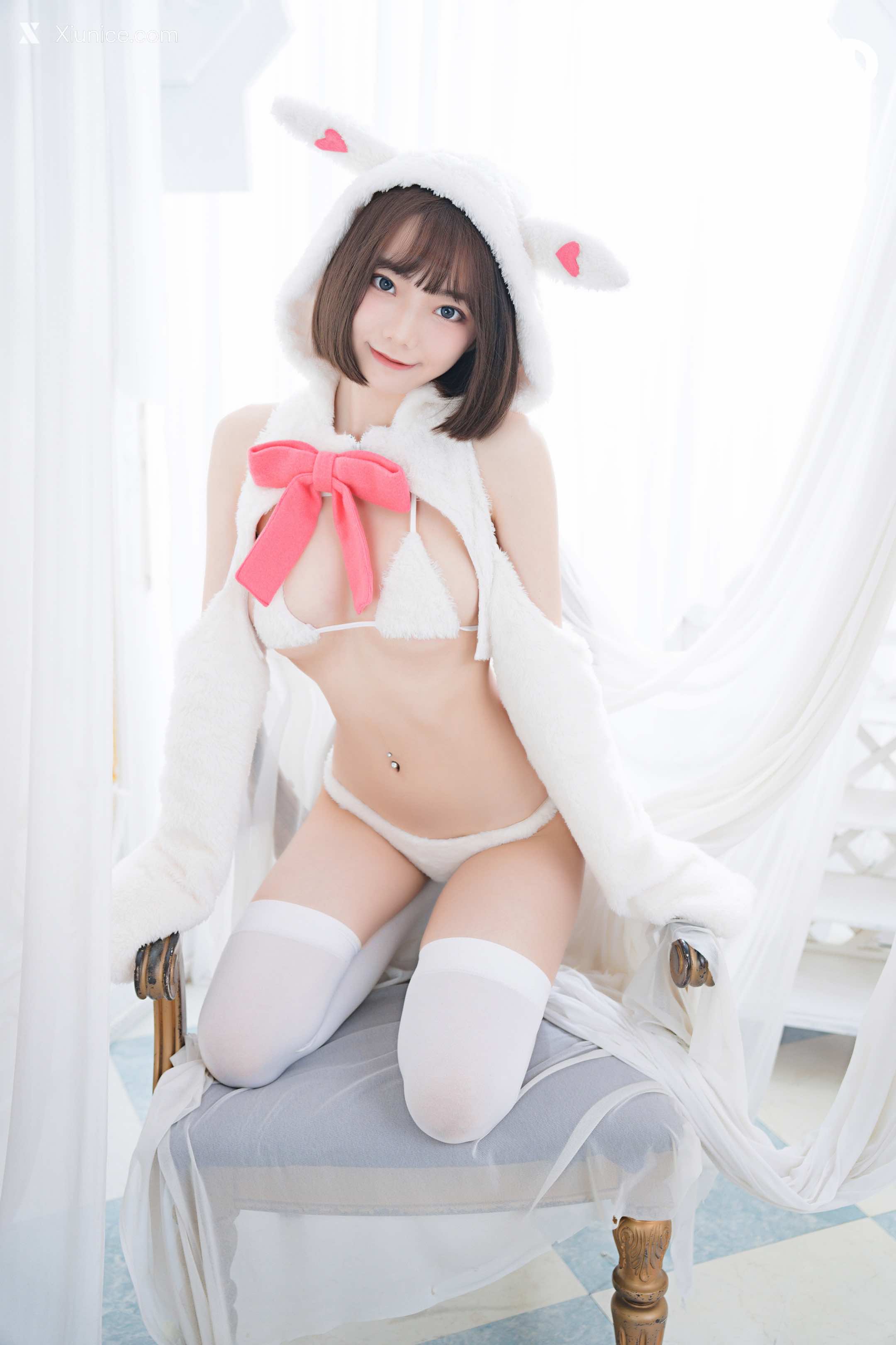 胎尼 & 啾啾 【私訊有好康活動】雙寵萌系女友💕情色貓咪Tiny🐱純欲小兔啾啾🐰「主人你要選哪一個？」 17