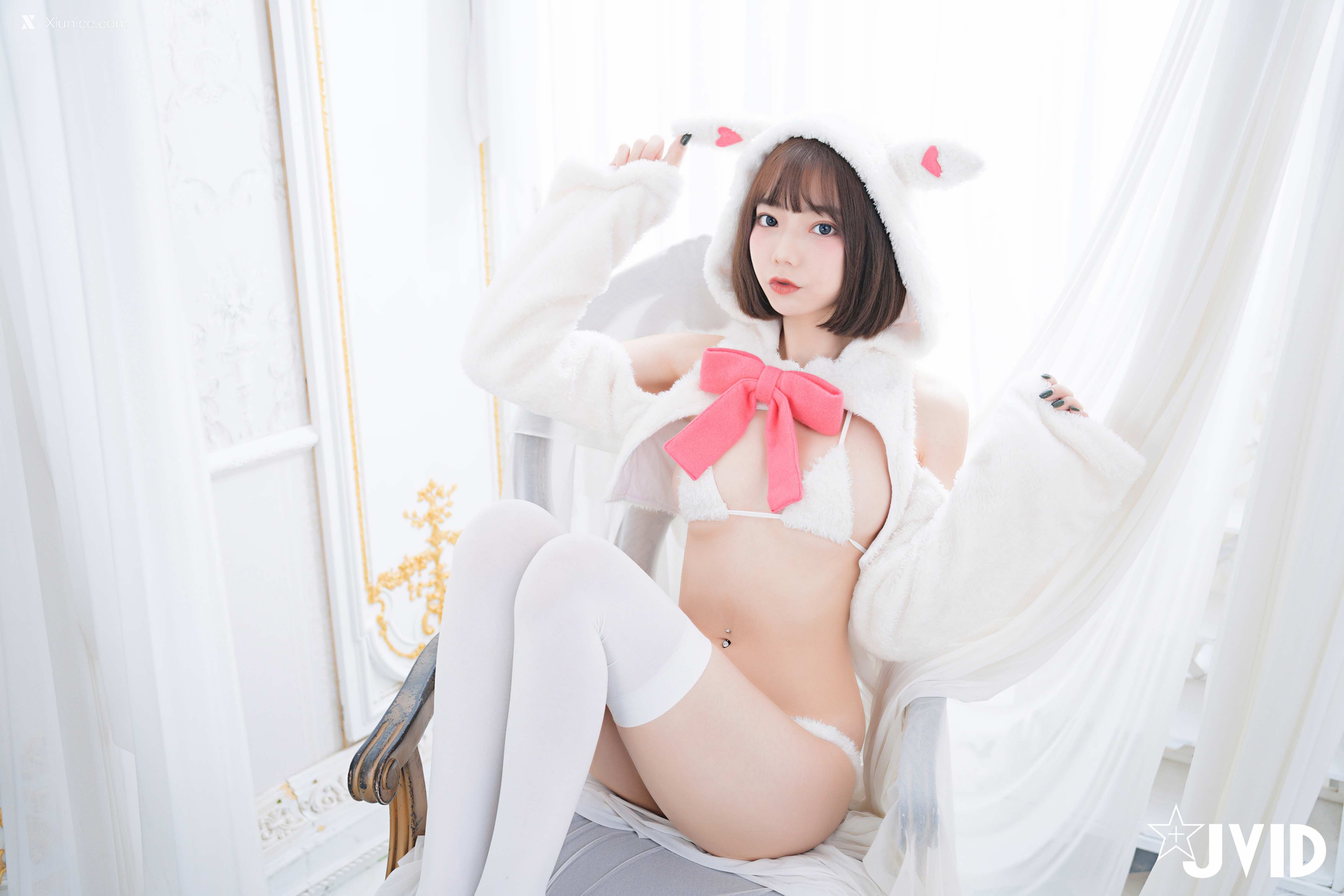 胎尼 & 啾啾 【私訊有好康活動】雙寵萌系女友💕情色貓咪Tiny🐱純欲小兔啾啾🐰「主人你要選哪一個？」 55