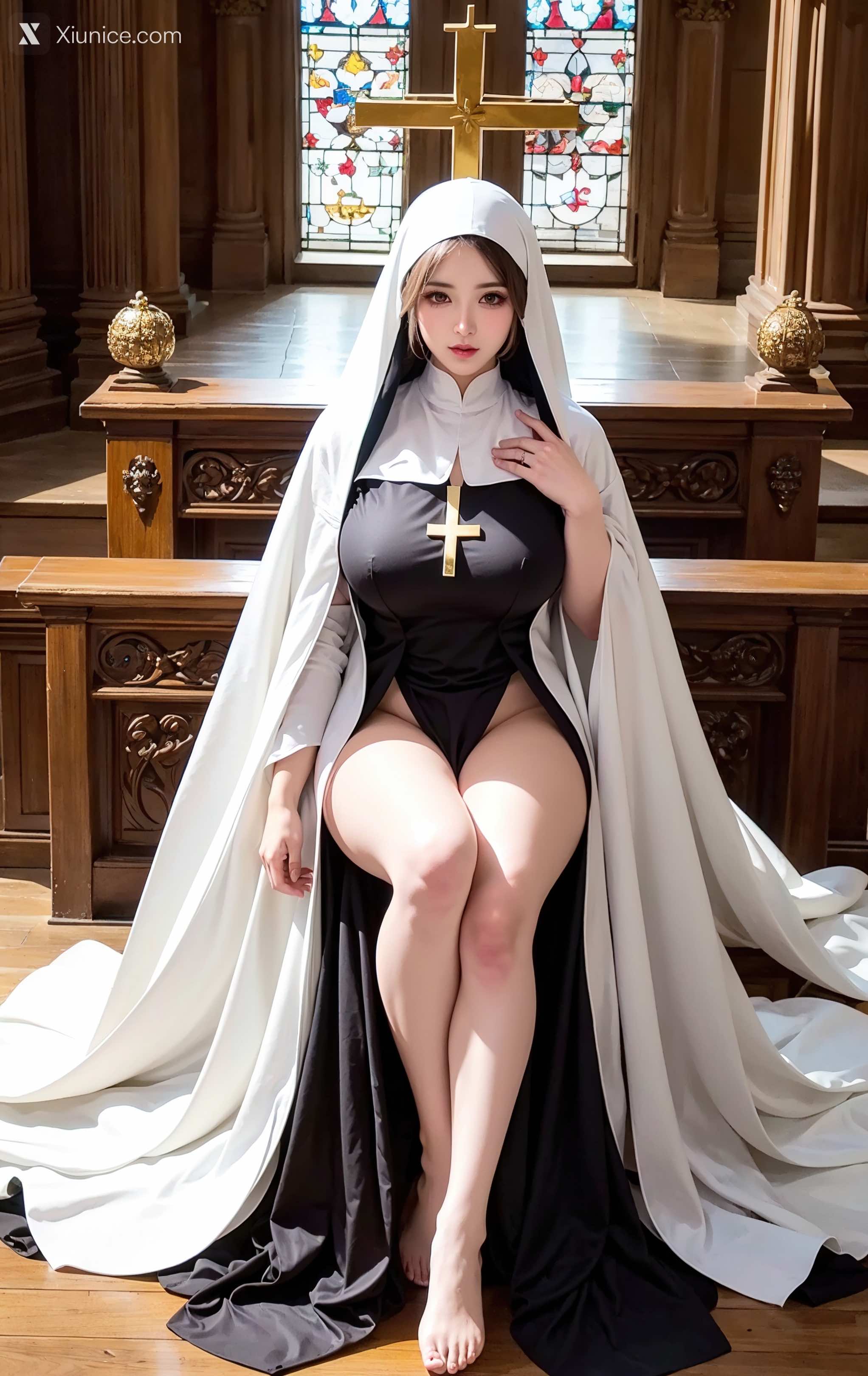 AIGirl 修女 墨迹 112