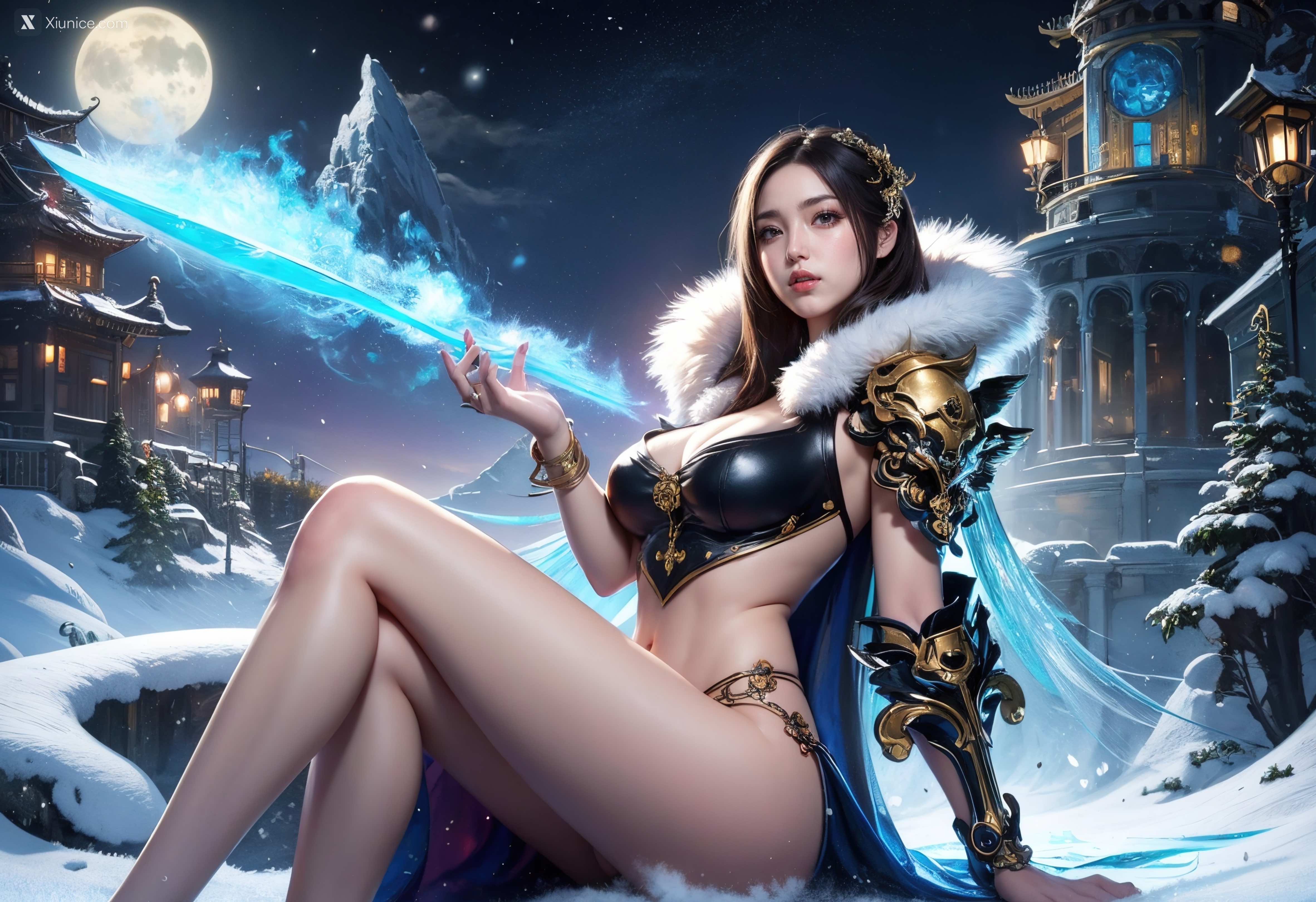 AIGirl 剑灵风格 墨迹 58