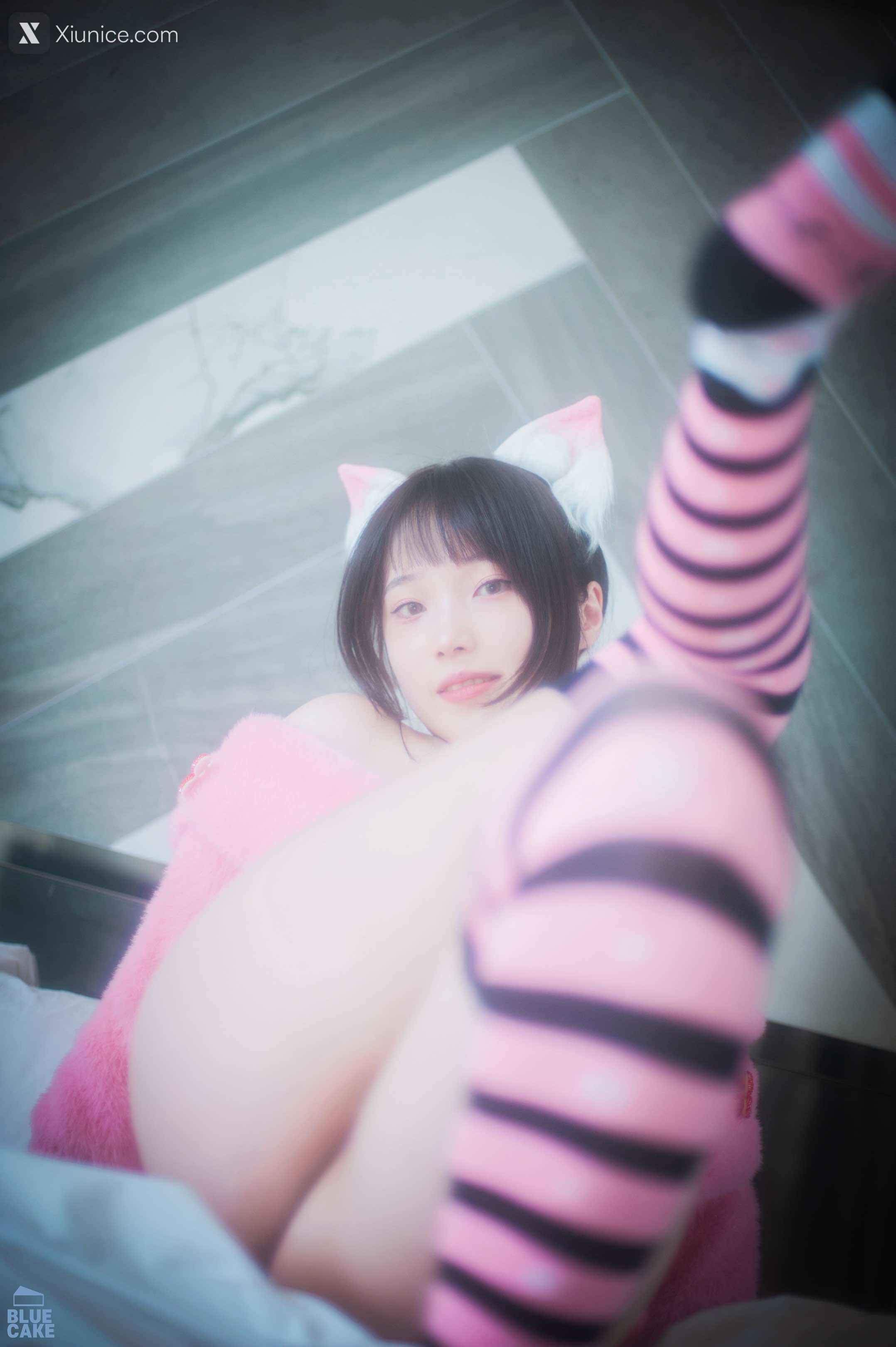 BLUECAKE Bambi (밤비) Naughty Cats Pink & Mint RED 17