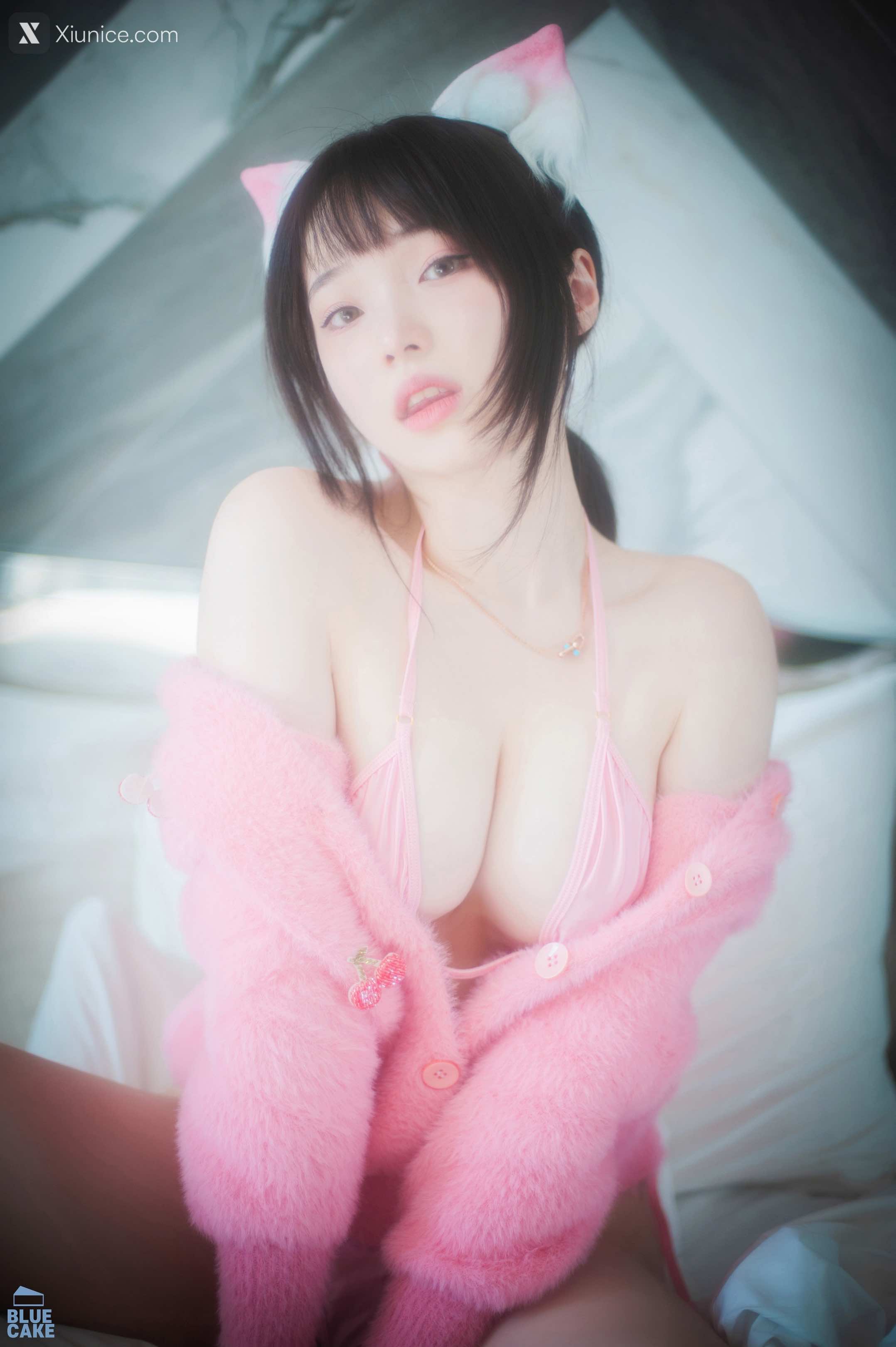 BLUECAKE Bambi (밤비) Naughty Cats Pink & Mint RED 24