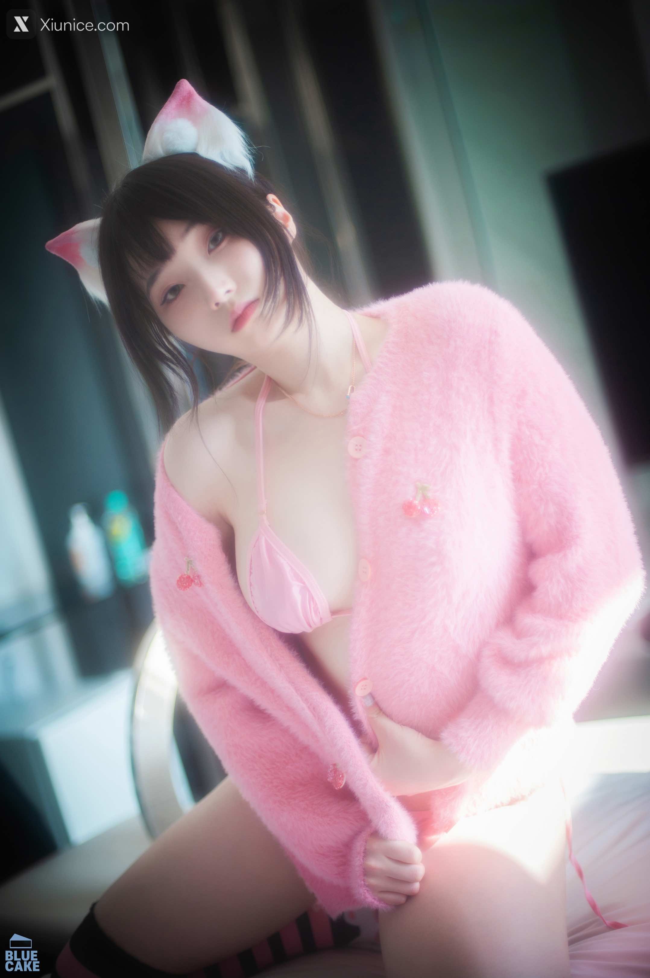 BLUECAKE Bambi (밤비) Naughty Cats Pink & Mint RED 53