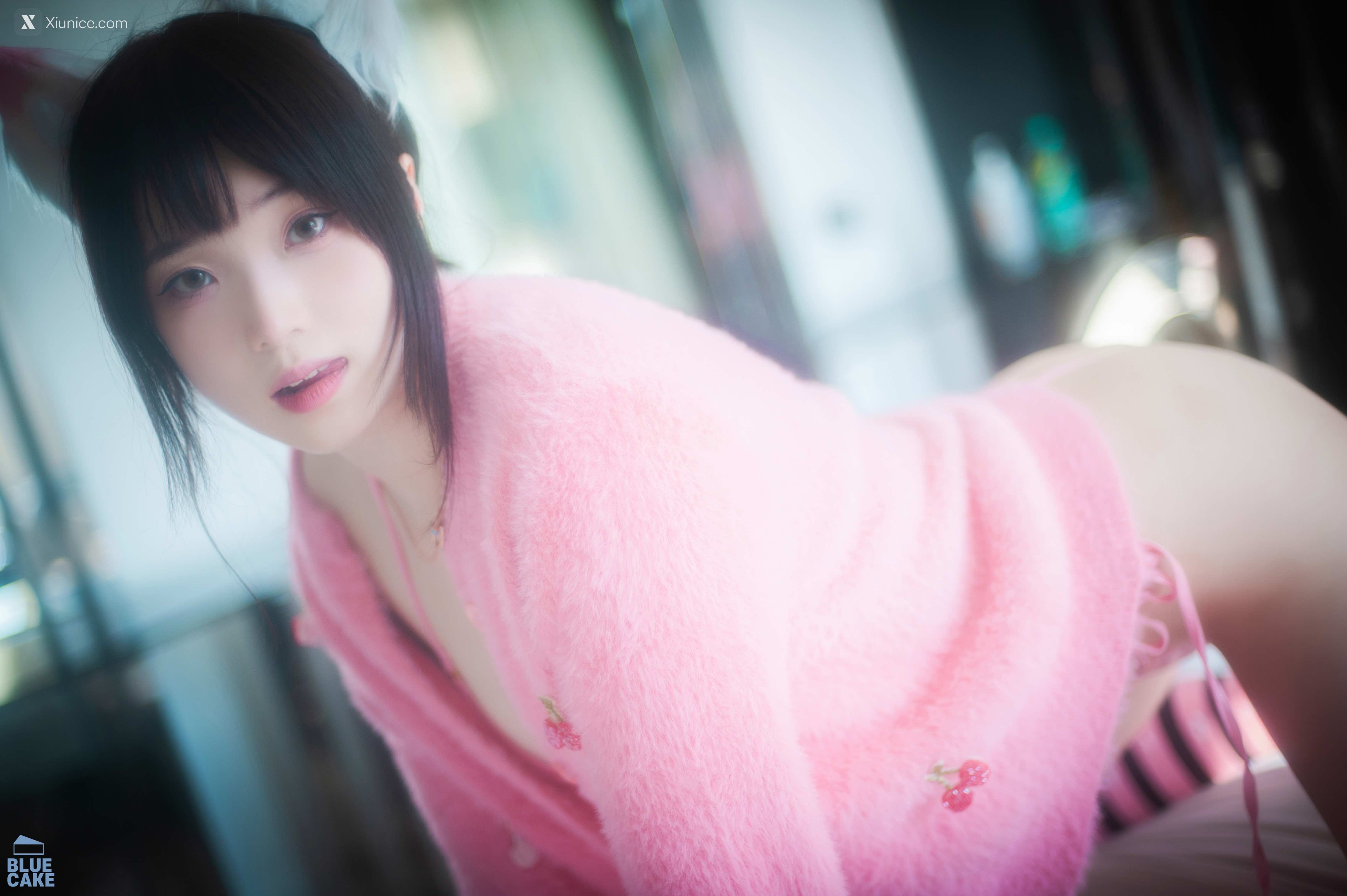 BLUECAKE Bambi (밤비) Naughty Cats Pink & Mint RED 54