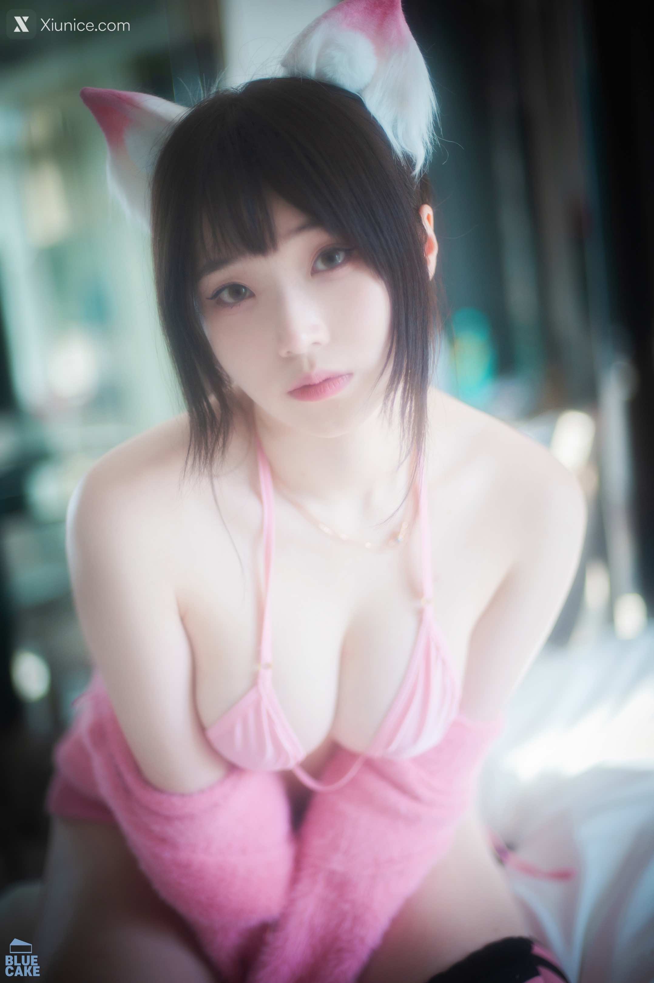 BLUECAKE Bambi (밤비) Naughty Cats Pink & Mint RED 60