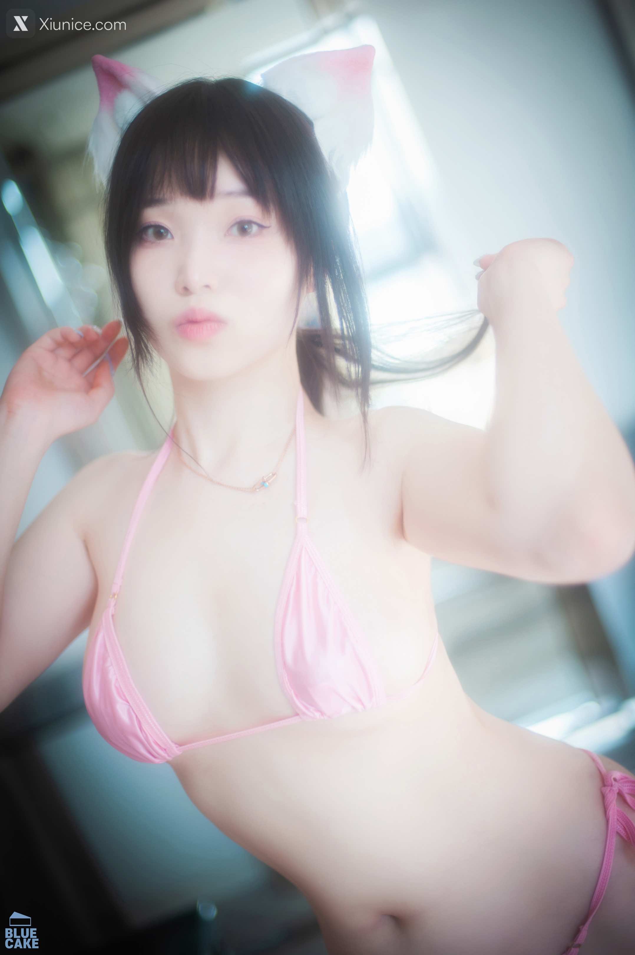 BLUECAKE Bambi (밤비) Naughty Cats Pink & Mint RED 65