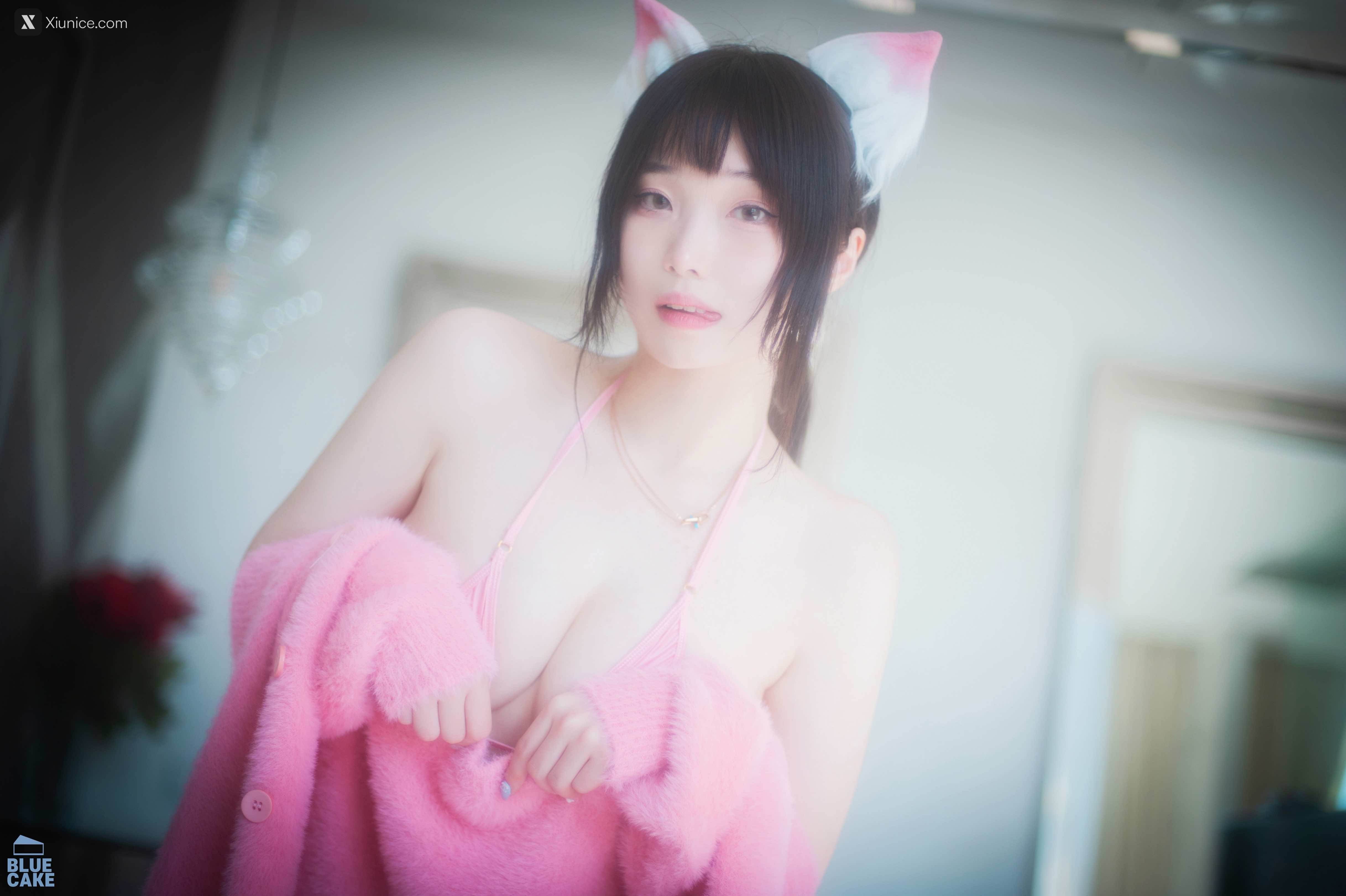 BLUECAKE Bambi (밤비) Naughty Cats Pink & Mint RED 75