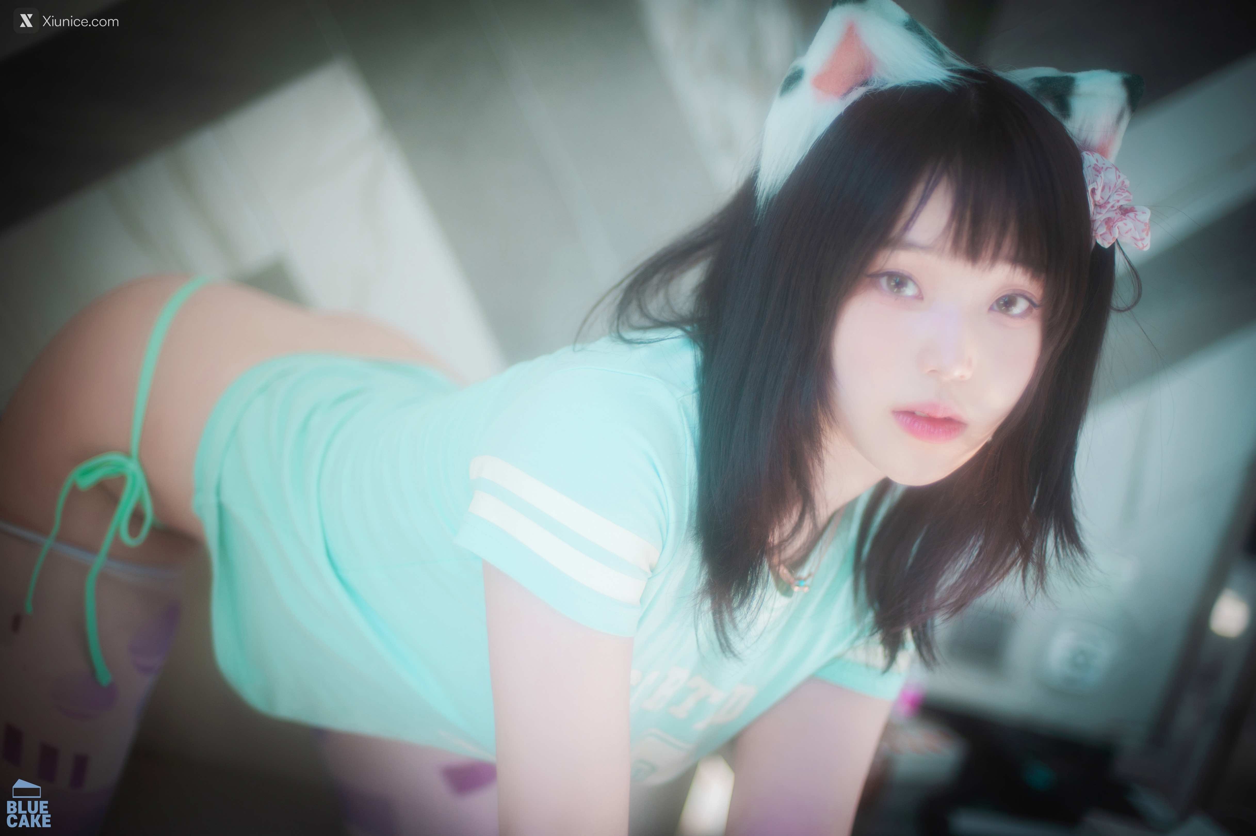 BLUECAKE Bambi (밤비) Naughty Cats Pink & Mint RED 89