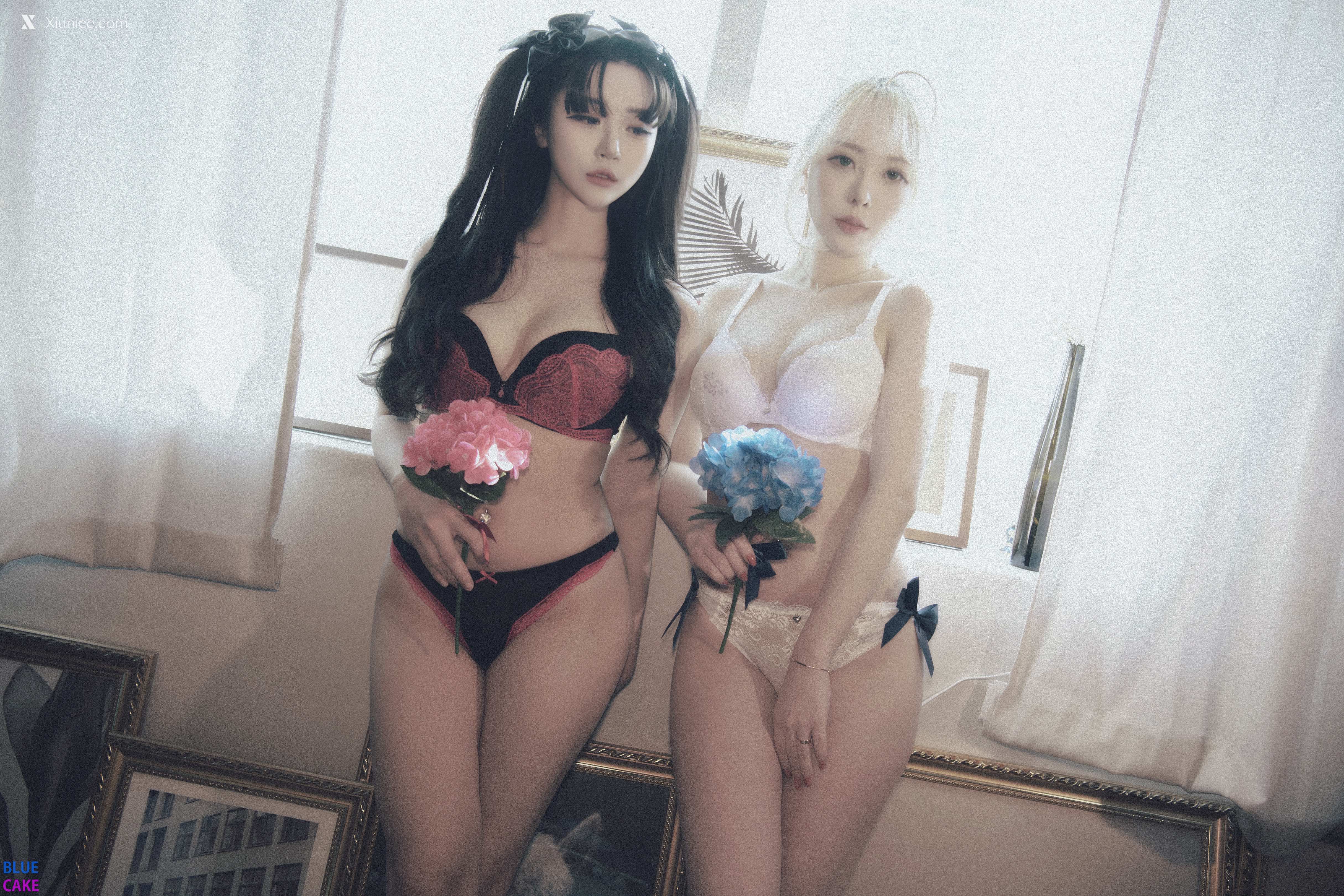 BLUECAKE Bomi (보미) & Zia (지아) Fate Saber X Thosaka Rin Lingerie.Ver 109