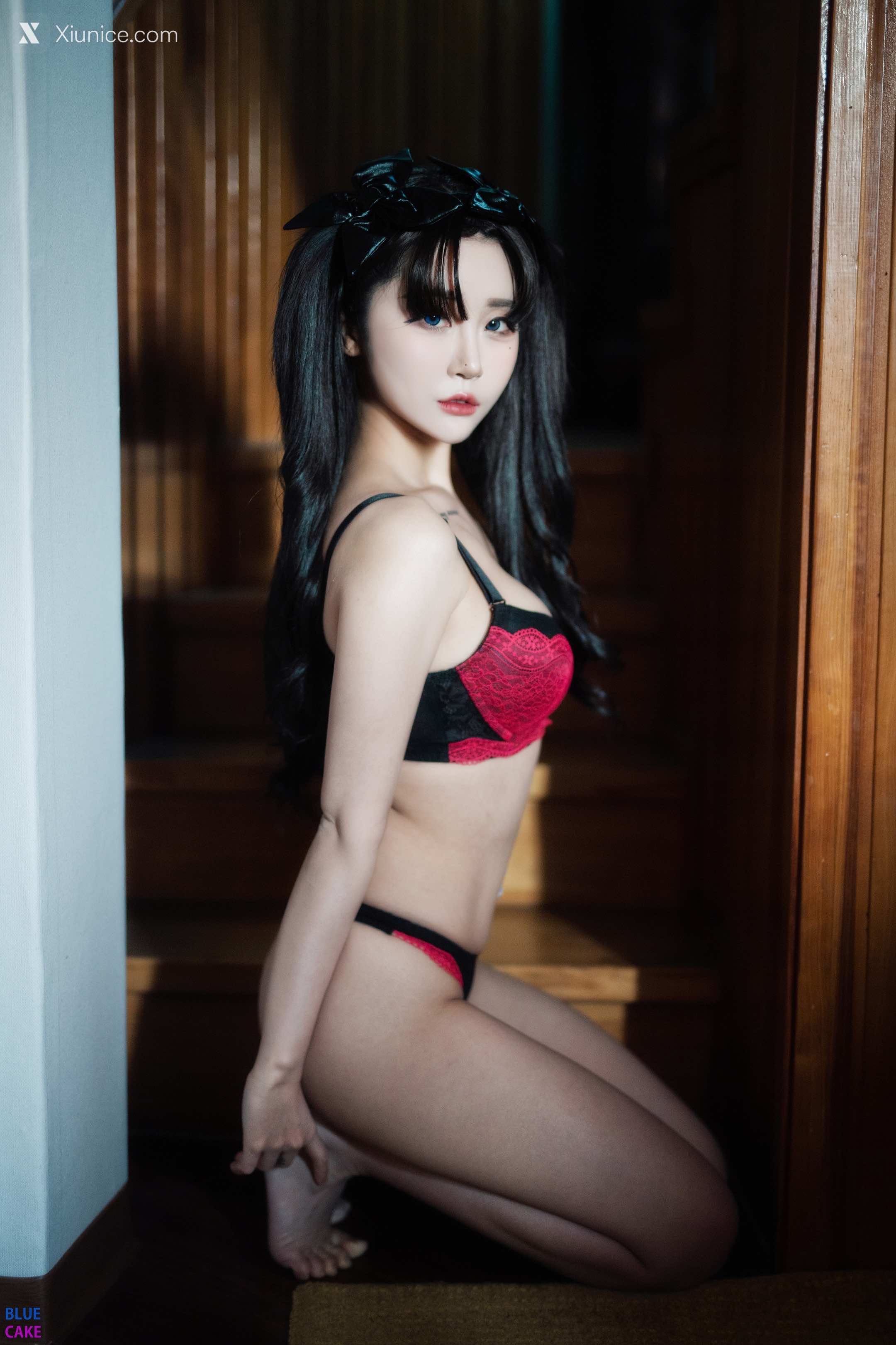 BLUECAKE Bomi (보미) & Zia (지아) Fate Saber X Thosaka Rin Lingerie.Ver 18