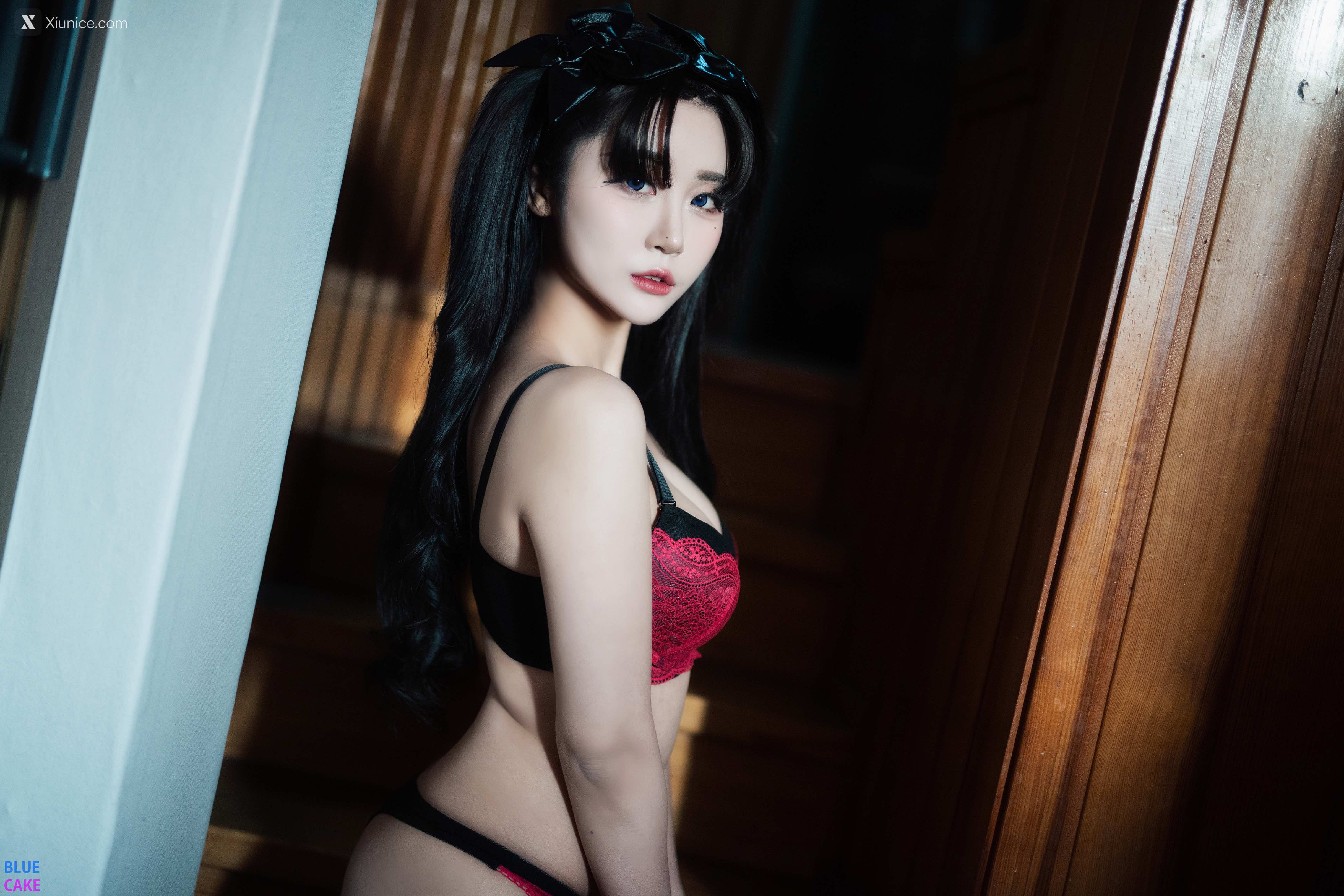 BLUECAKE Bomi (보미) & Zia (지아) Fate Saber X Thosaka Rin Lingerie.Ver 19